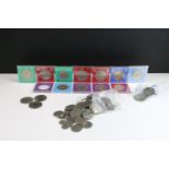 A small collection of British uncirculated commemorative crowns together with a selection of pre