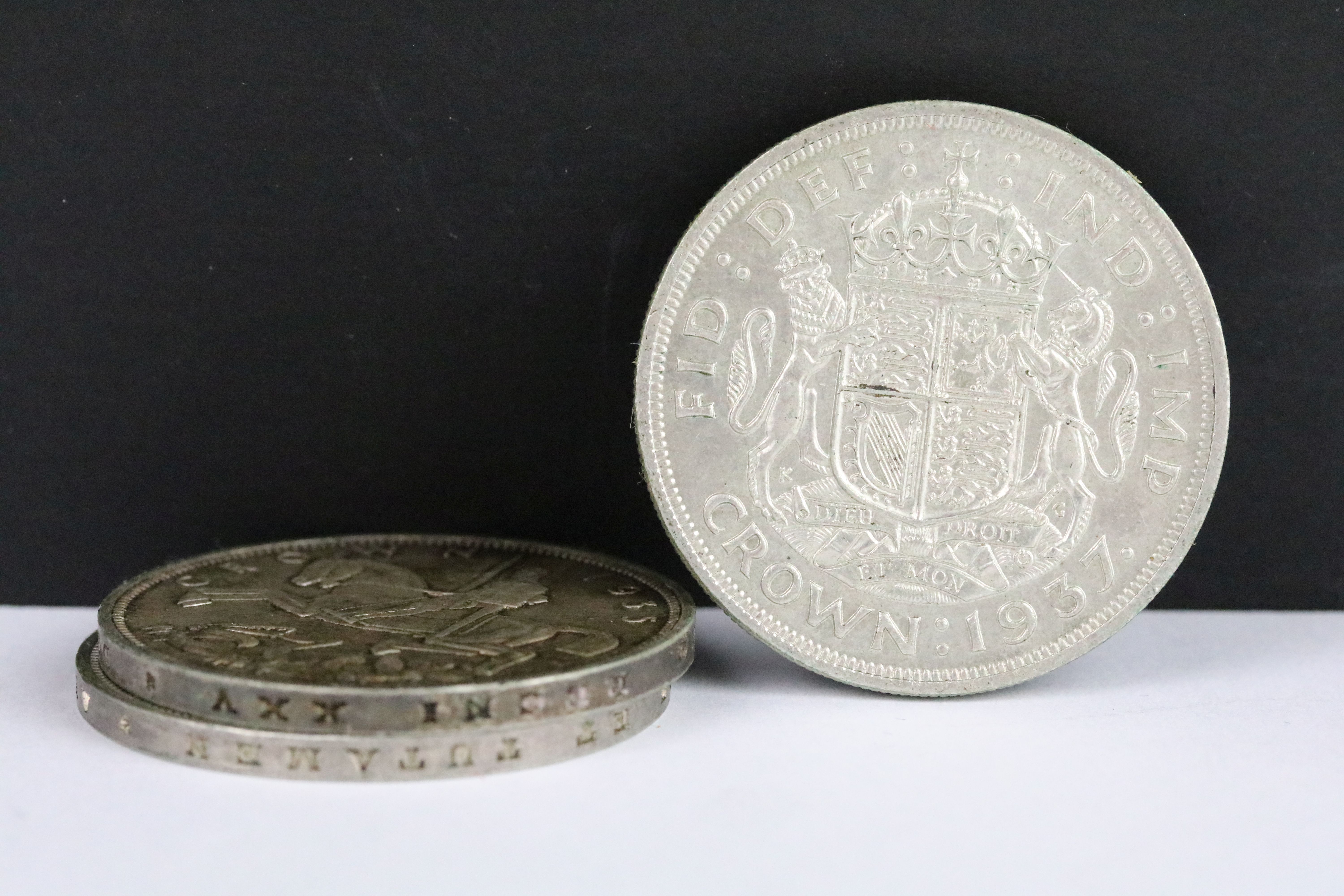 A British King George V 1928 silver Wreath Crown coin. - Bild 4 aus 10