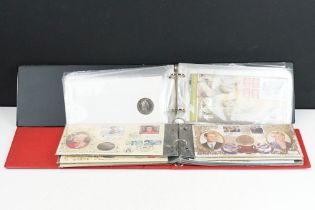 A collection of Stamp / Coin covers to include 50p, £1, £2 and £5 examples