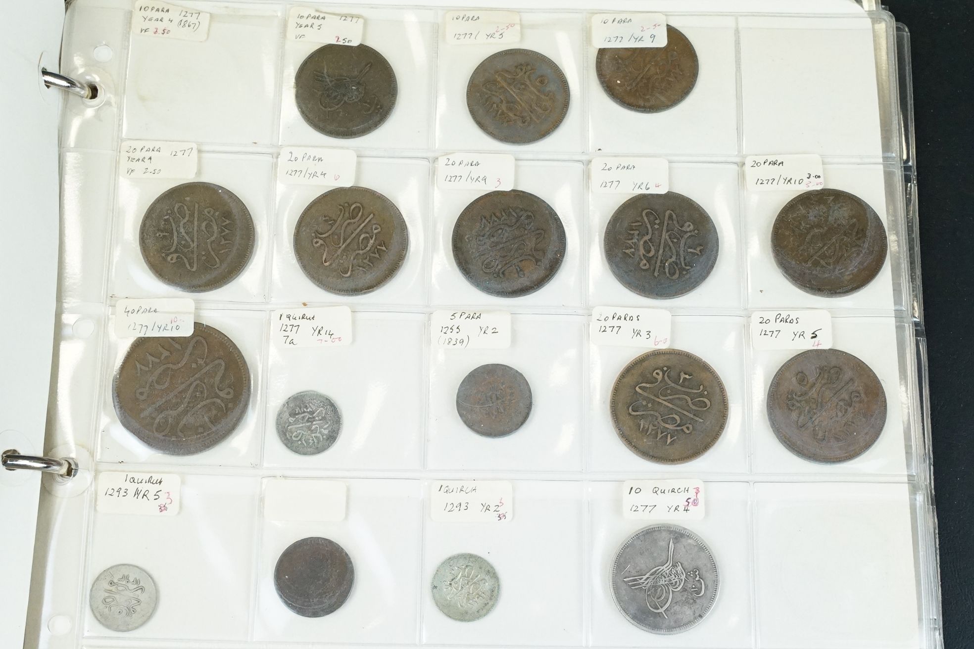 A good collection of Egyptian coins to include early and silver examples contained within a - Image 3 of 14