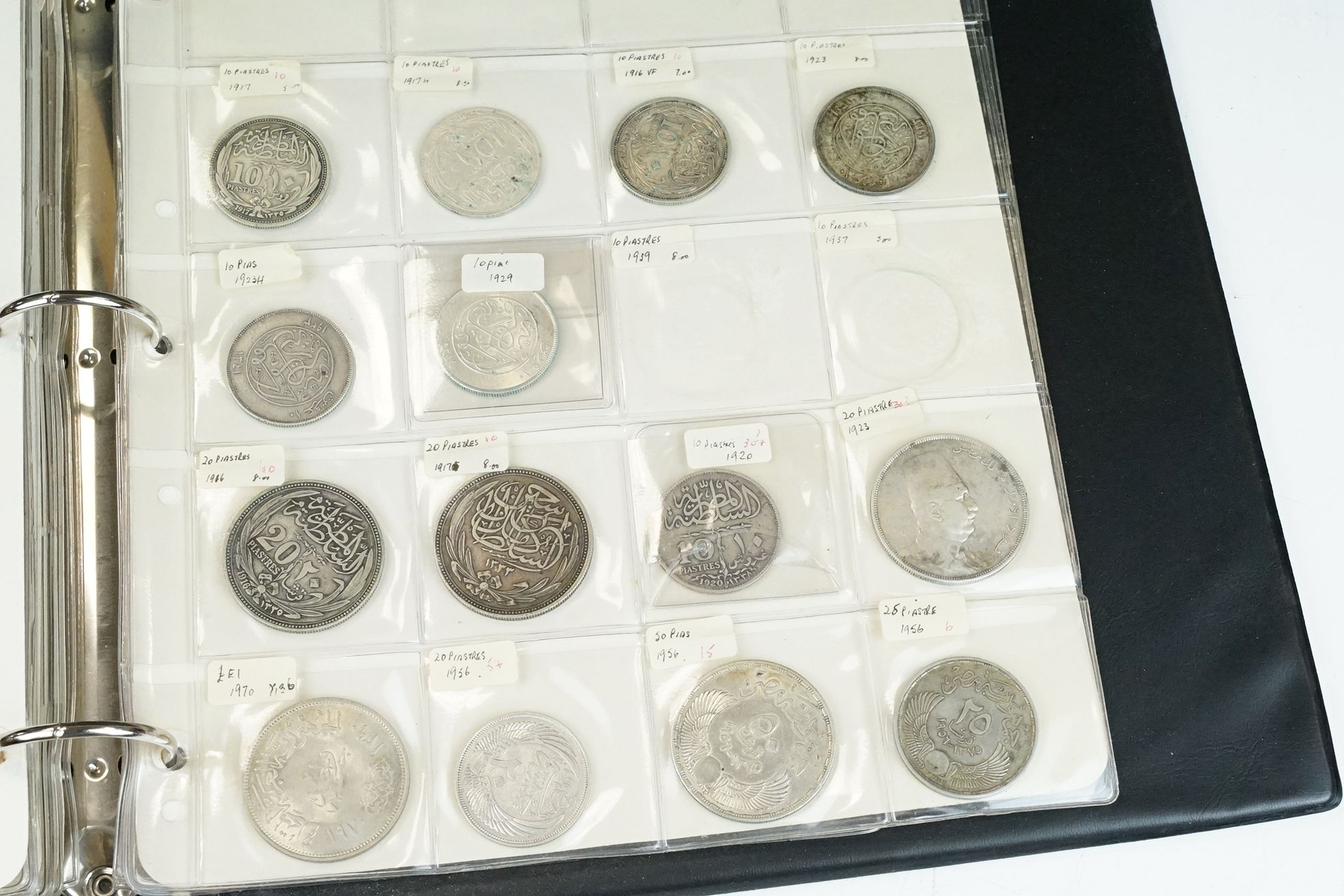 A good collection of Egyptian coins to include early and silver examples contained within a - Image 13 of 14
