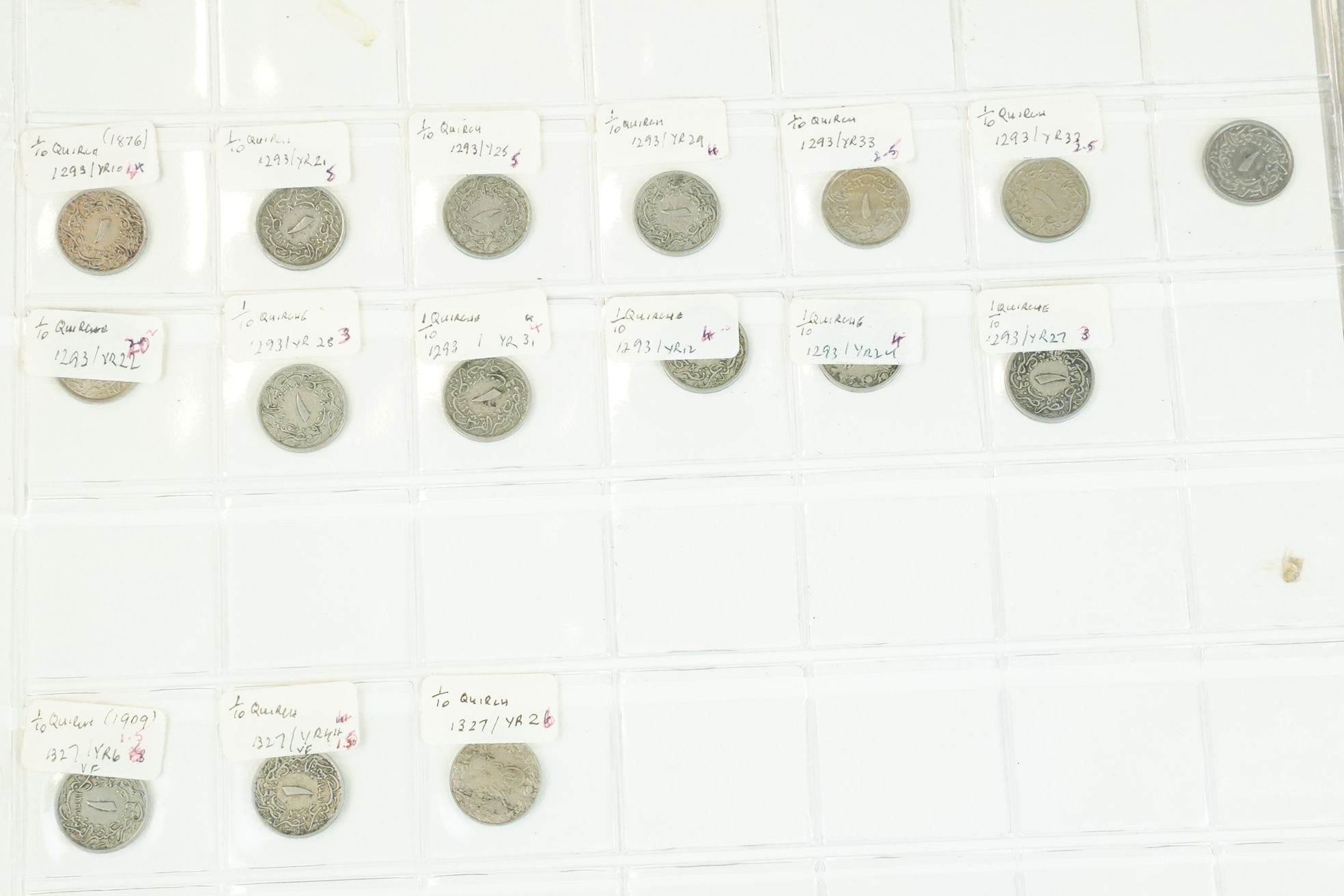 A good collection of Egyptian coins to include early and silver examples contained within a - Image 2 of 14