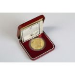 A cased Birmingham Mint sterling silver gold plated 1980 Queen Mother crown complete with COA.