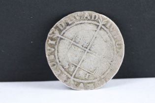 A British Queen Elizabeth I 1585 silver shilling hammered coin.