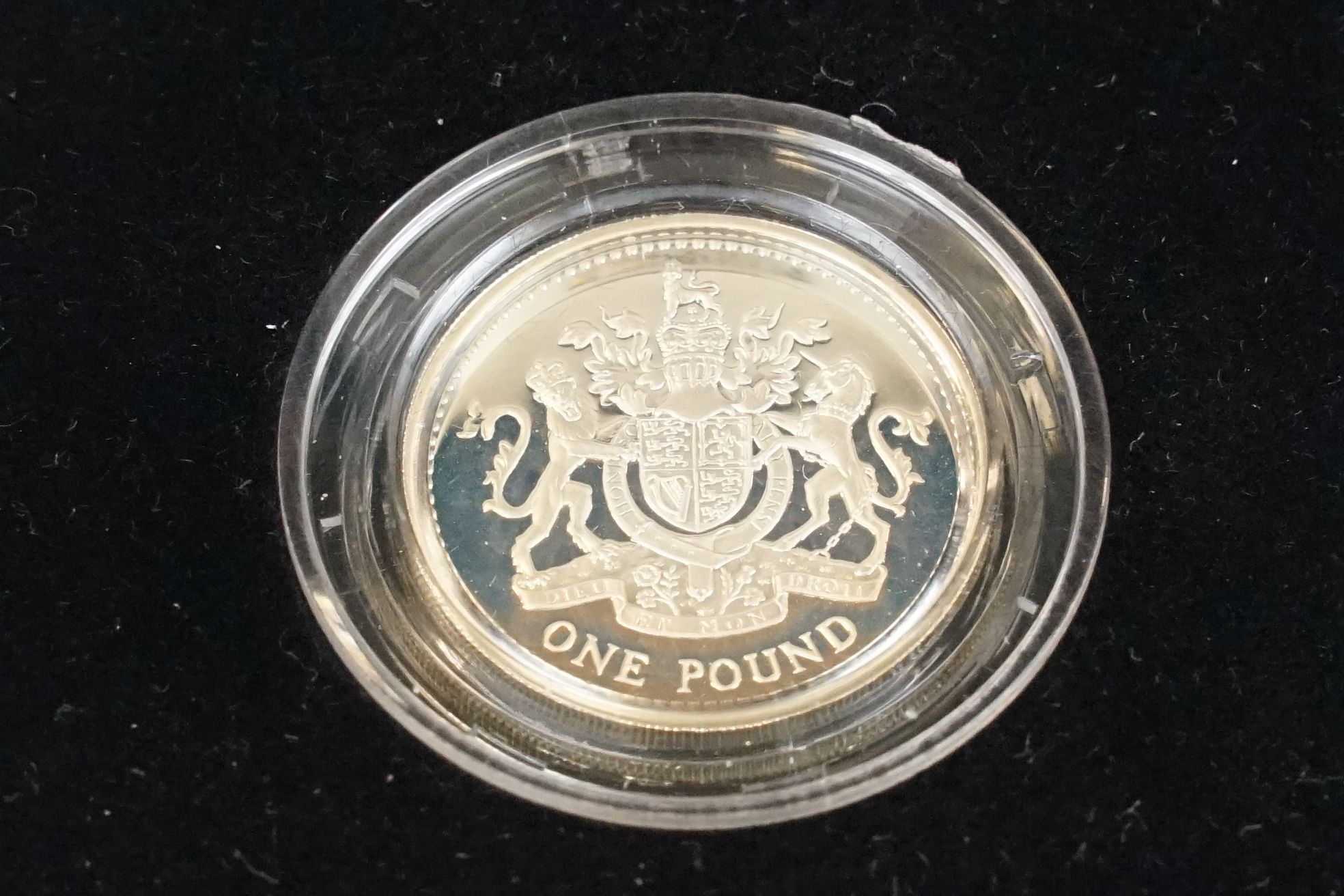 A collection of four Royal Mint silver proof £1 coins to include 2002, 2003, 1989 and 1984 examples, - Image 6 of 13