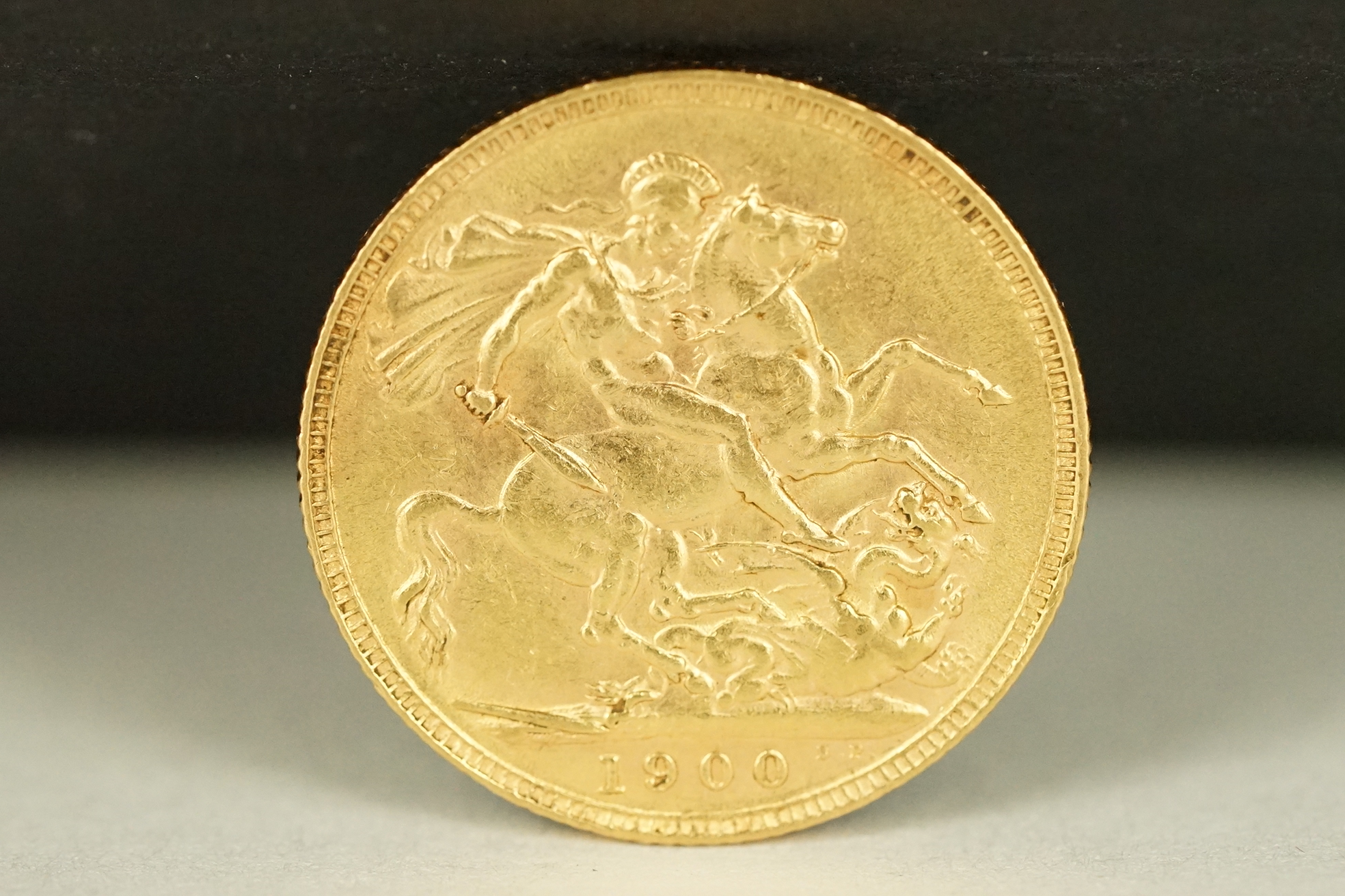 A British Queen Victoria 1900 gold full sovereign coin.