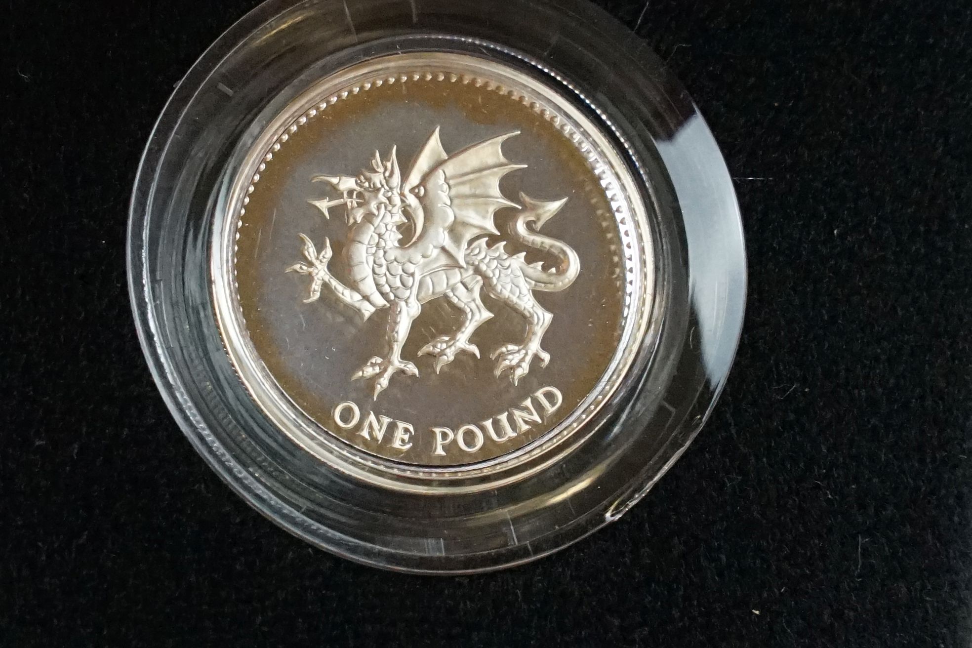 A collection of four Royal Mint silver proof £1 coins to include 2000, 1993, 1989 and 1999 examples, - Image 12 of 13