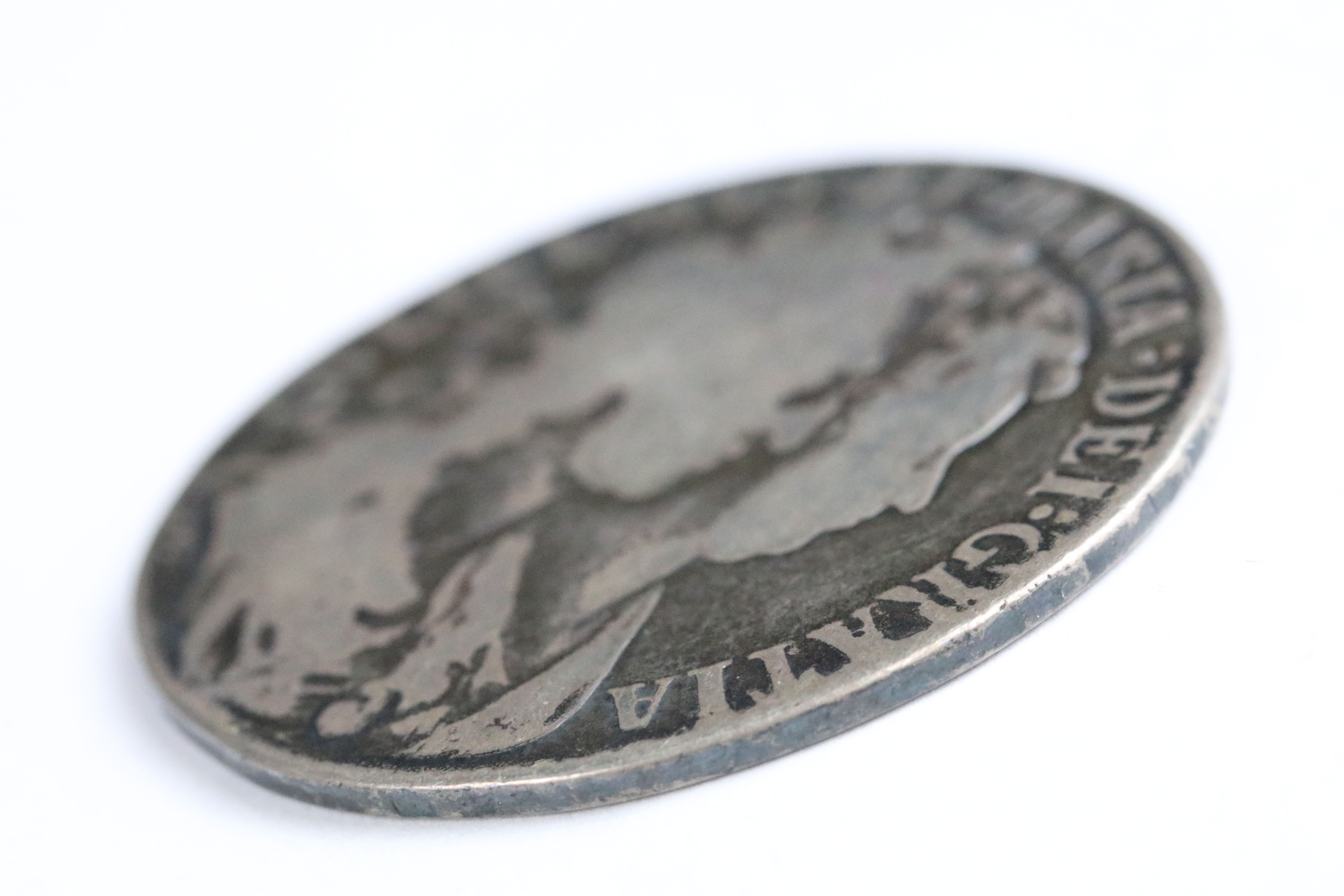 A British William & Mary 1689 silver half crown coin. - Image 3 of 3