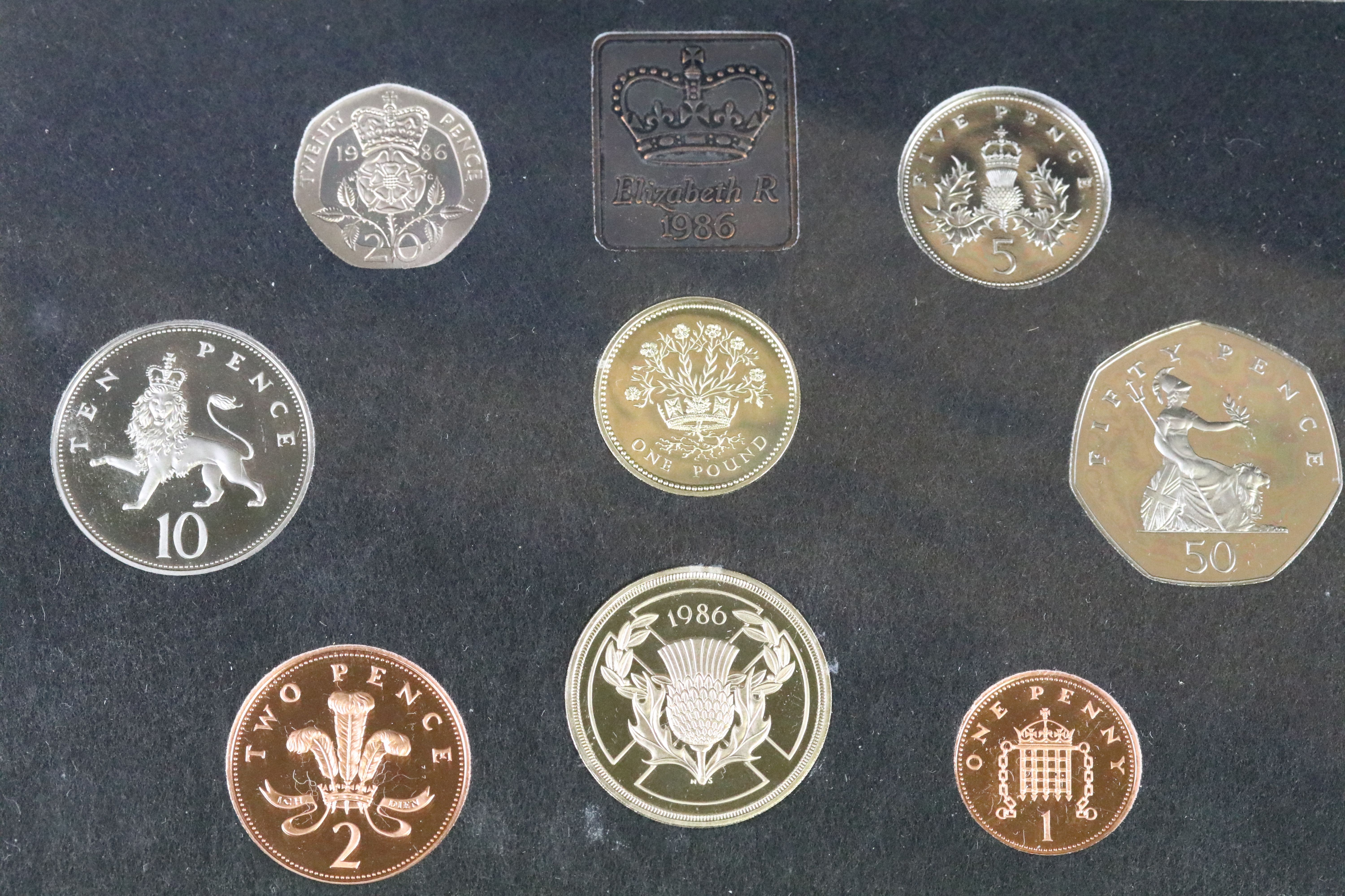 A collection of eight United Kingdom Royal Mint proof year sets to include 1992, 1998, 1989, 1988, - Image 2 of 9