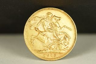 A British King Edward VII 1903 gold full sovereign coin.