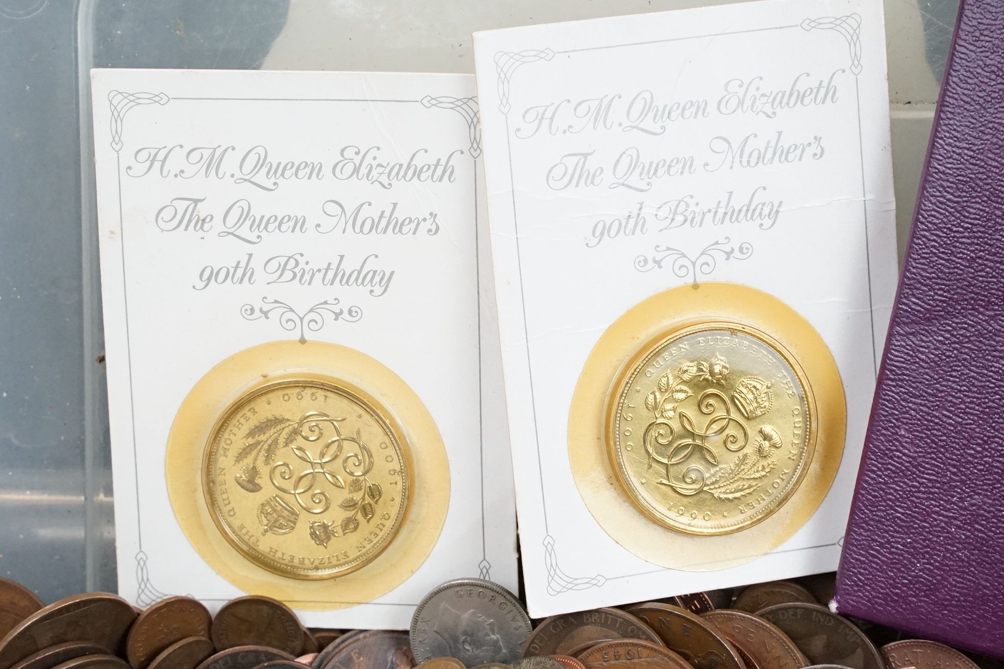 A large collection of British pre decimal and world coins to include a small quantity of silver - Image 8 of 11