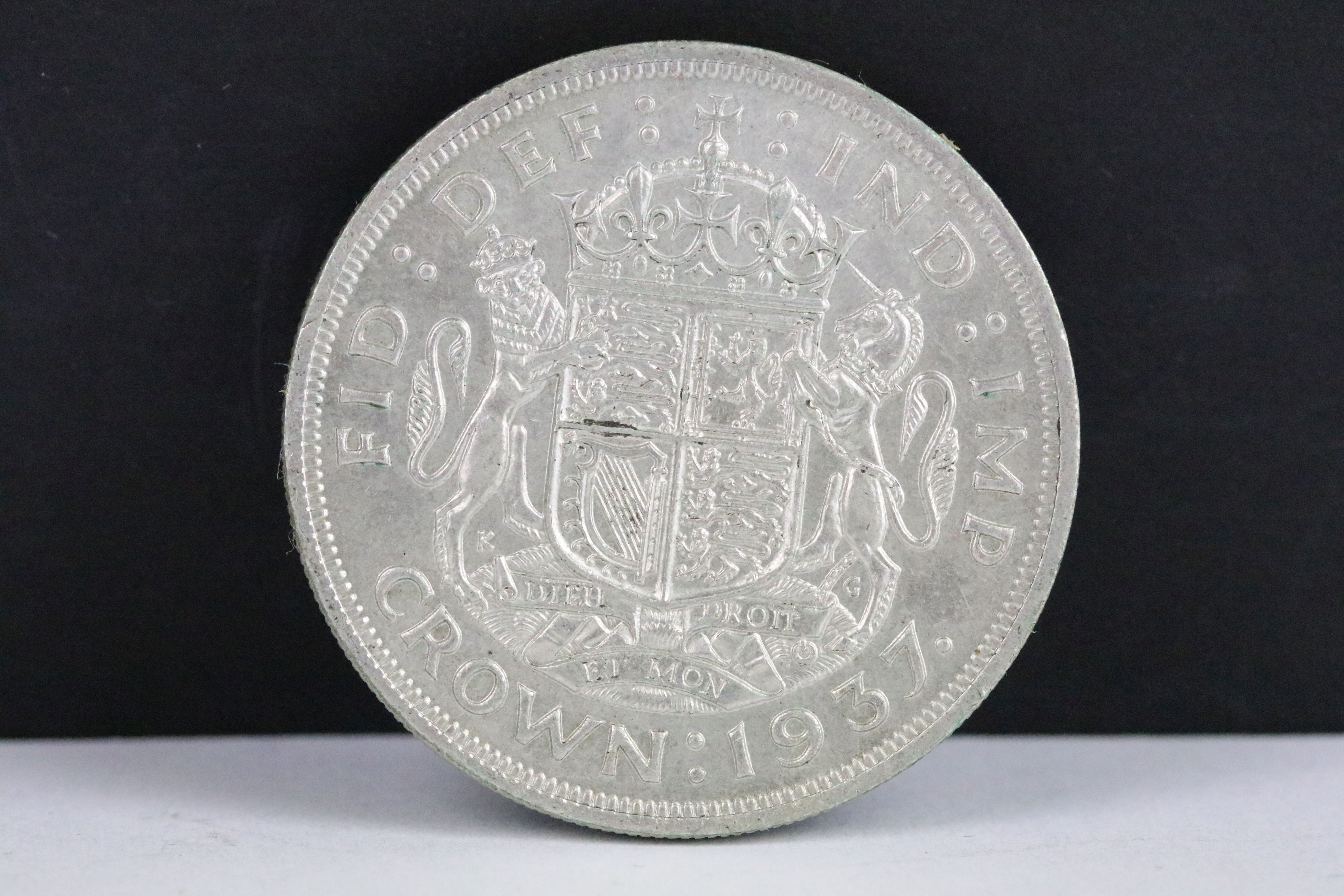 A British King George V 1928 silver Wreath Crown coin. - Bild 5 aus 10