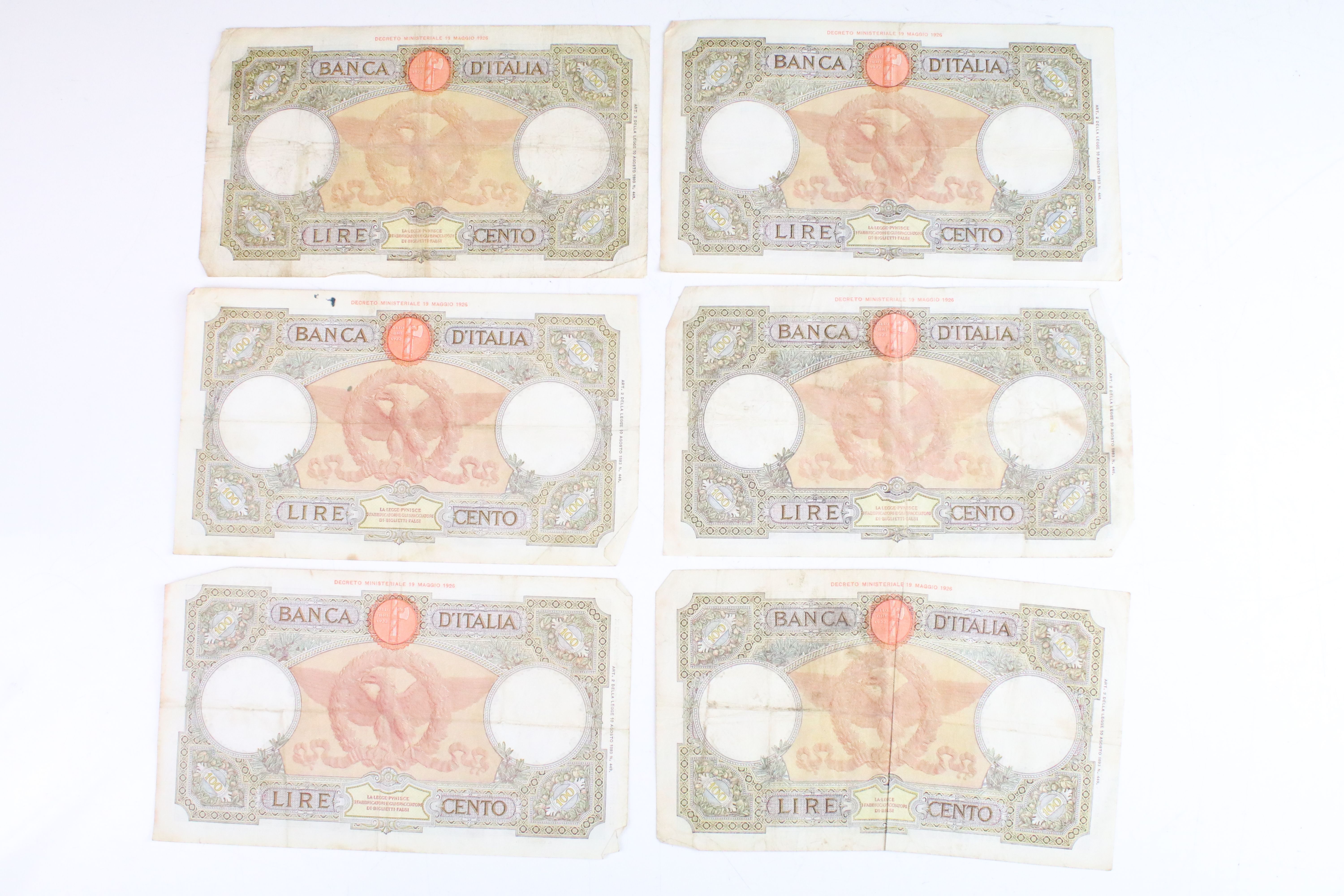 A collection of early to mid 20th century European banknotes to include French and Italian examples. - Bild 9 aus 10