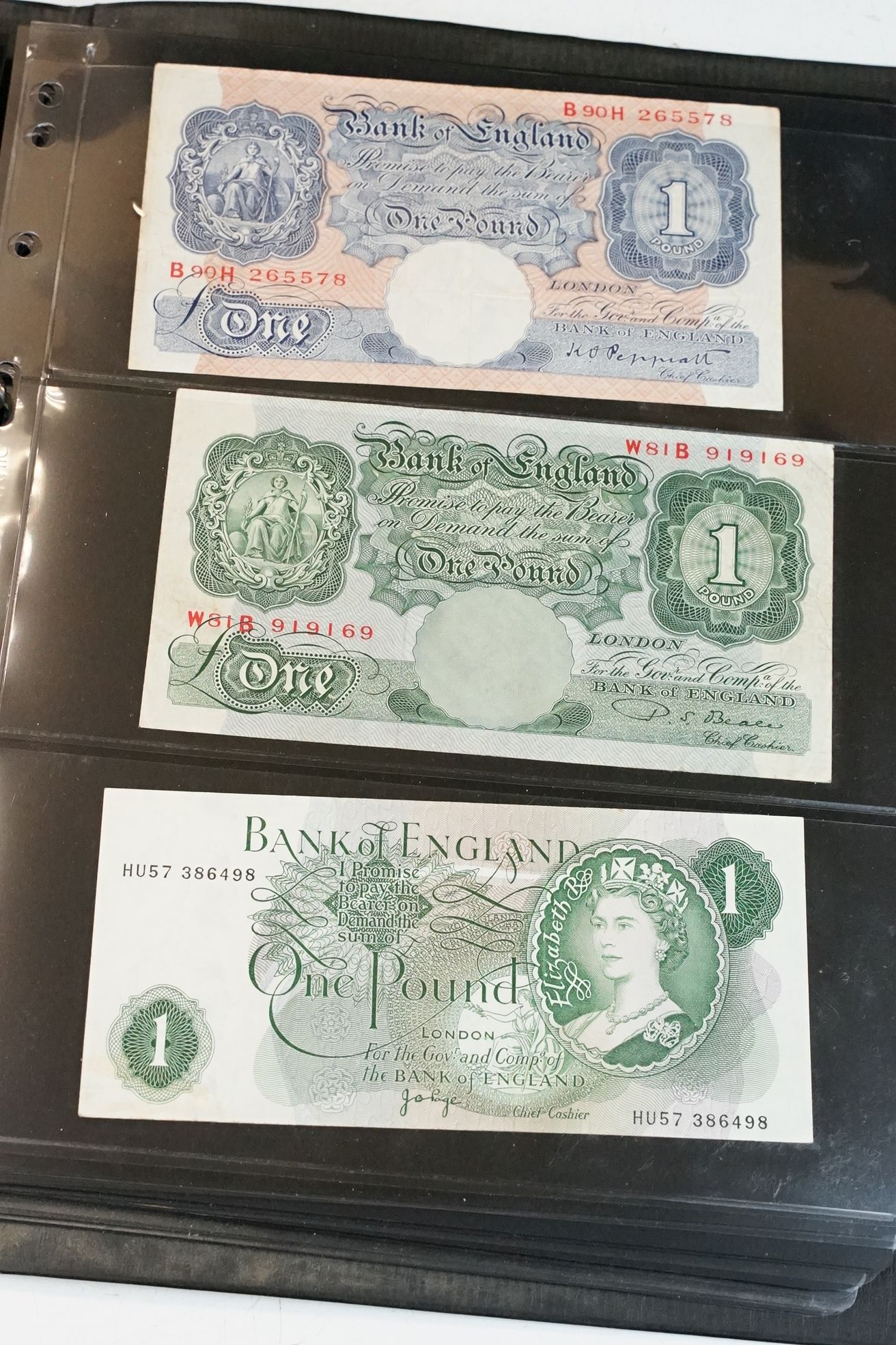 A large collection of British and World banknotes contained within three folders to include - Image 12 of 30