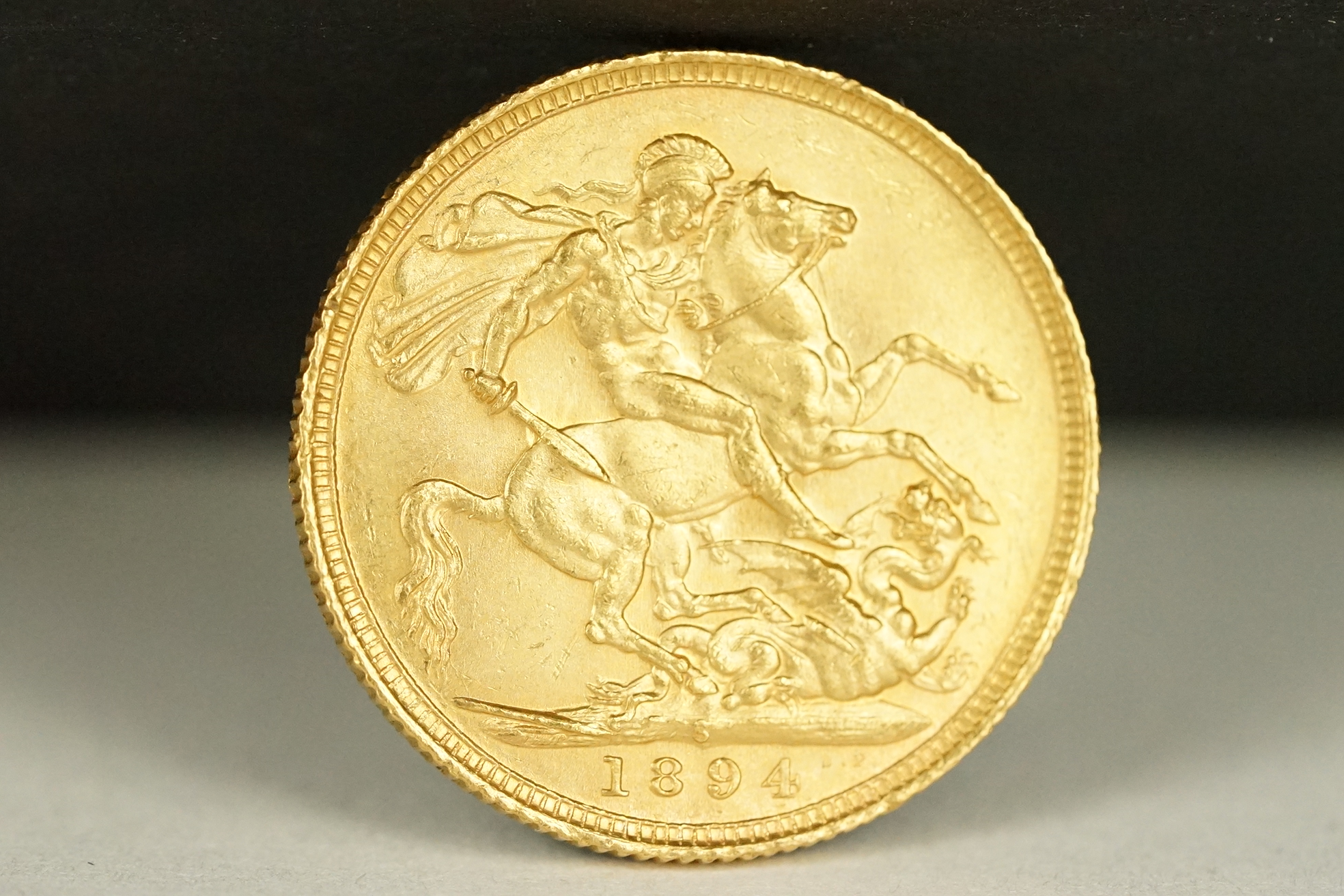 A British Queen Victoria 1894 gold full sovereign coin.