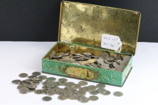 A large collection of British pre decimal sixpence coins.