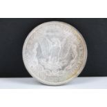 A United States of America 1887 silver Morgan Dollar.