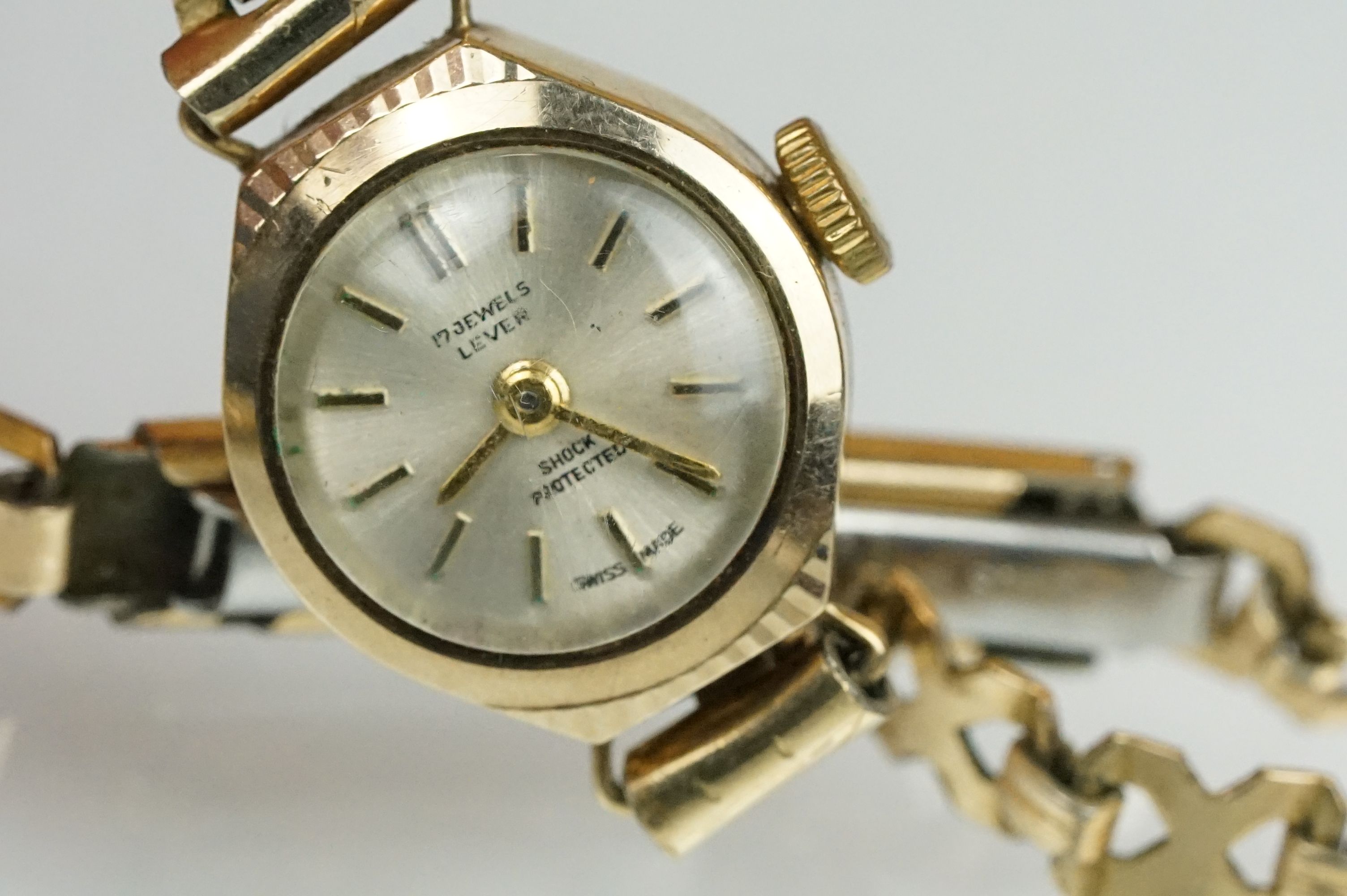 Collection of 9ct gold cased ladies cocktail watches to include Excalibur, Rotary and Lever. All - Image 8 of 12