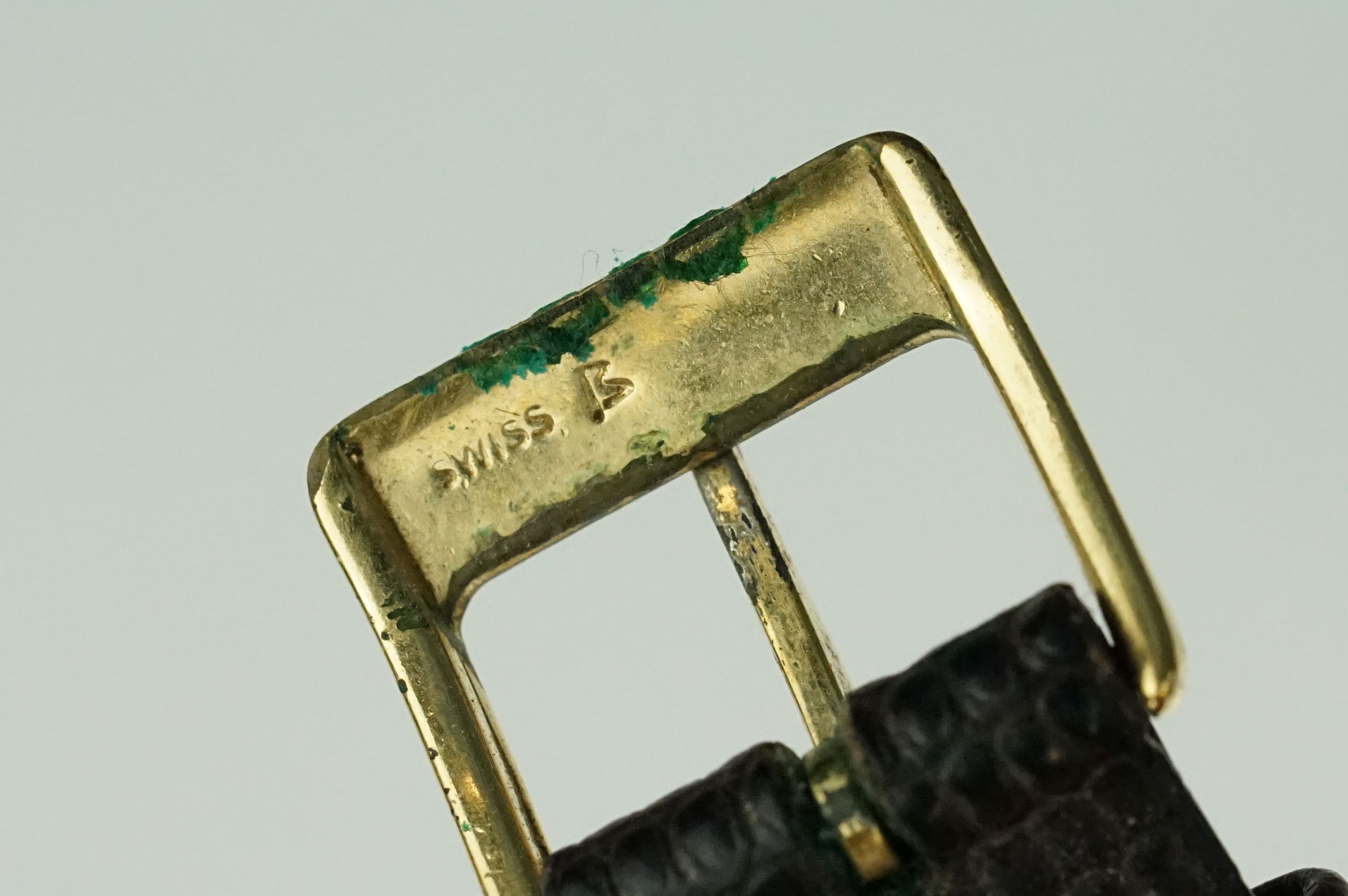 Omega DeVille wrist watch having a rectangular gilt face with baton markers to the chapter ring, - Bild 12 aus 12