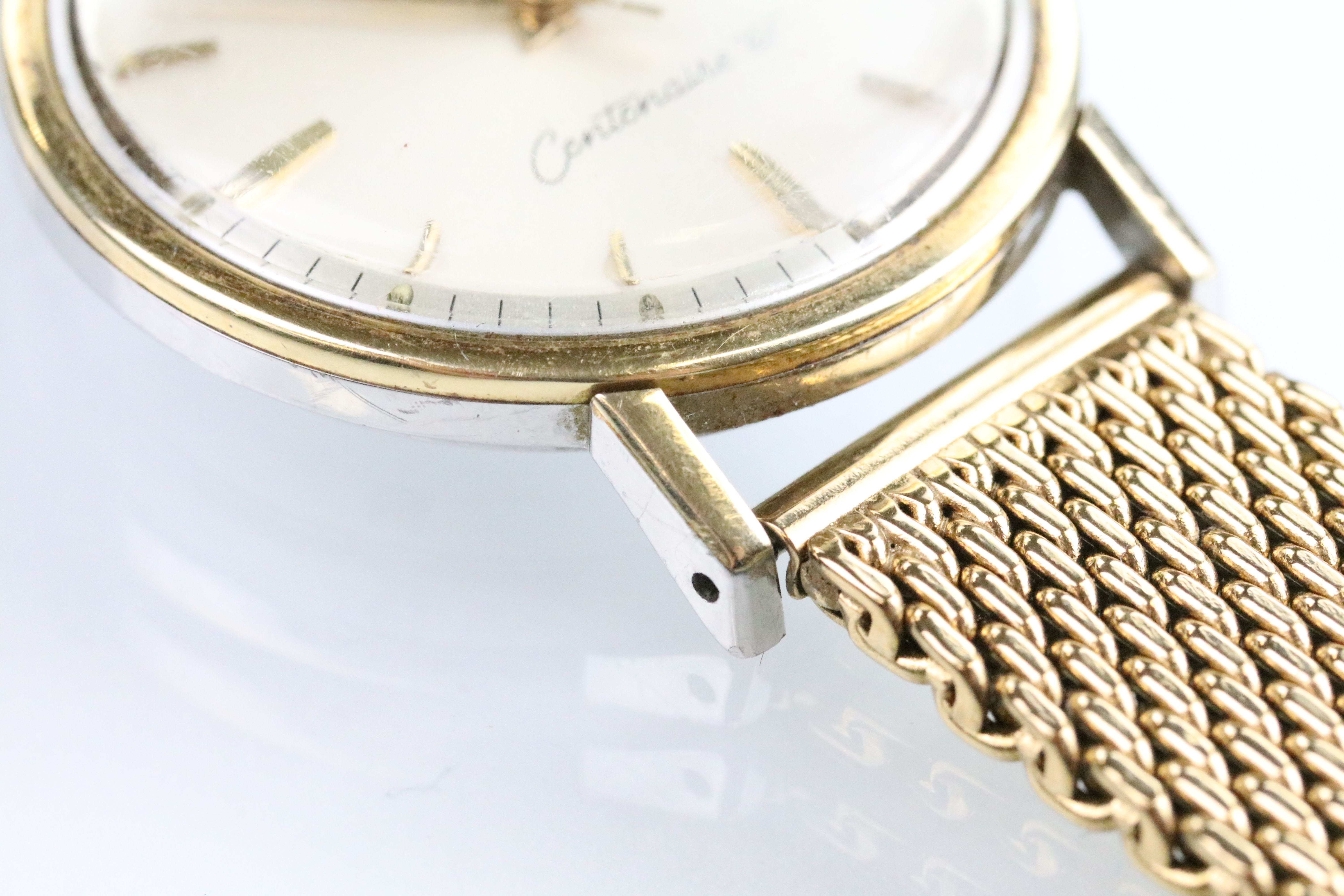 1960s vintage Eterna-matic 'Centenaire 61' wrist watch. The watch having a round face with gilt - Image 5 of 8