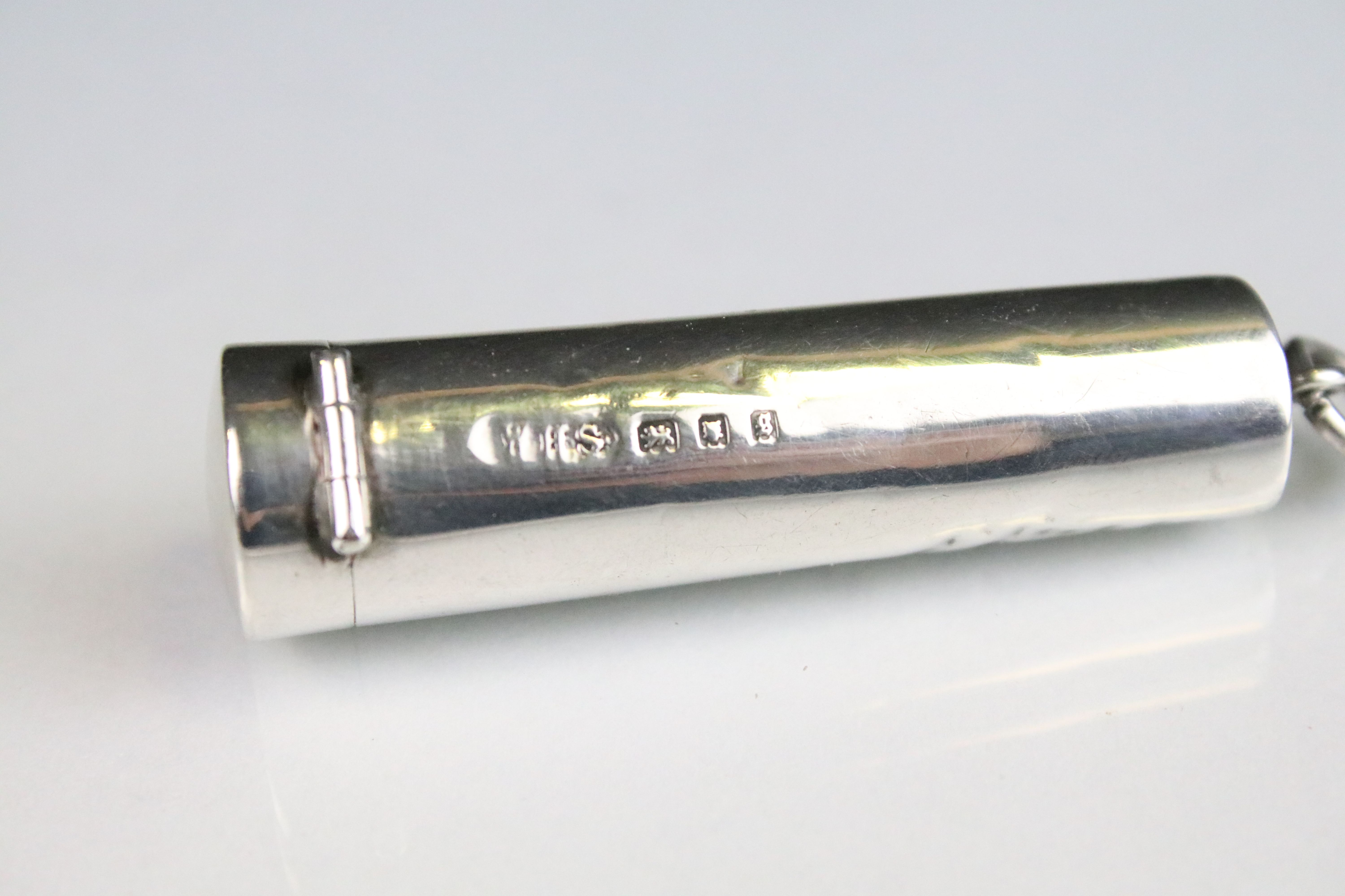 Vintage silver hallmarked cigar cutter having a bark effect body (hallmarked London 1978), - Image 4 of 9