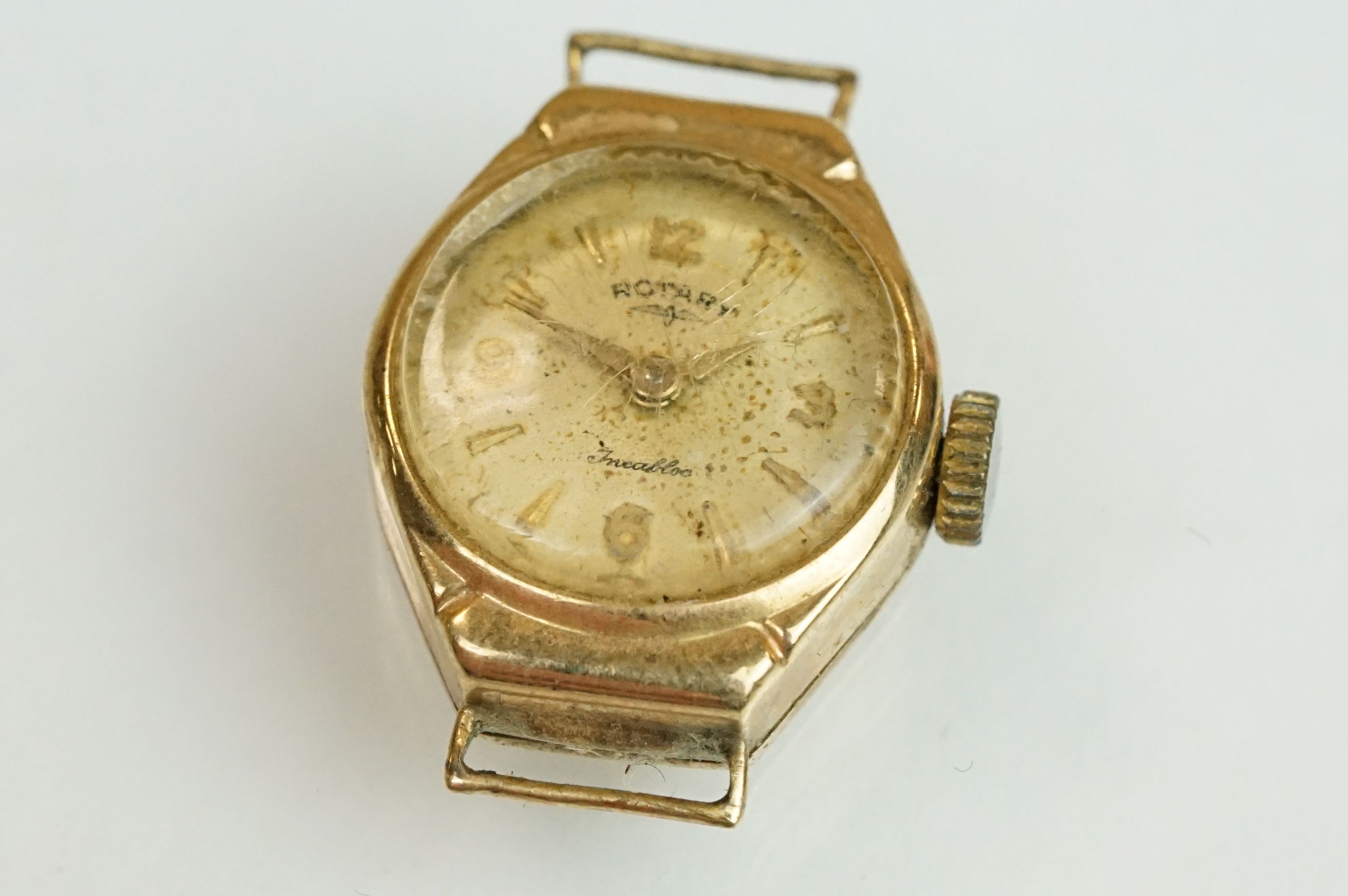 Collection of 9ct gold cased ladies cocktail watches to include Excalibur, Rotary and Lever. All - Image 10 of 12