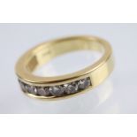 18ct gold and diamond half eternity ring set set with ten round brilliant cut diamonds, estimated