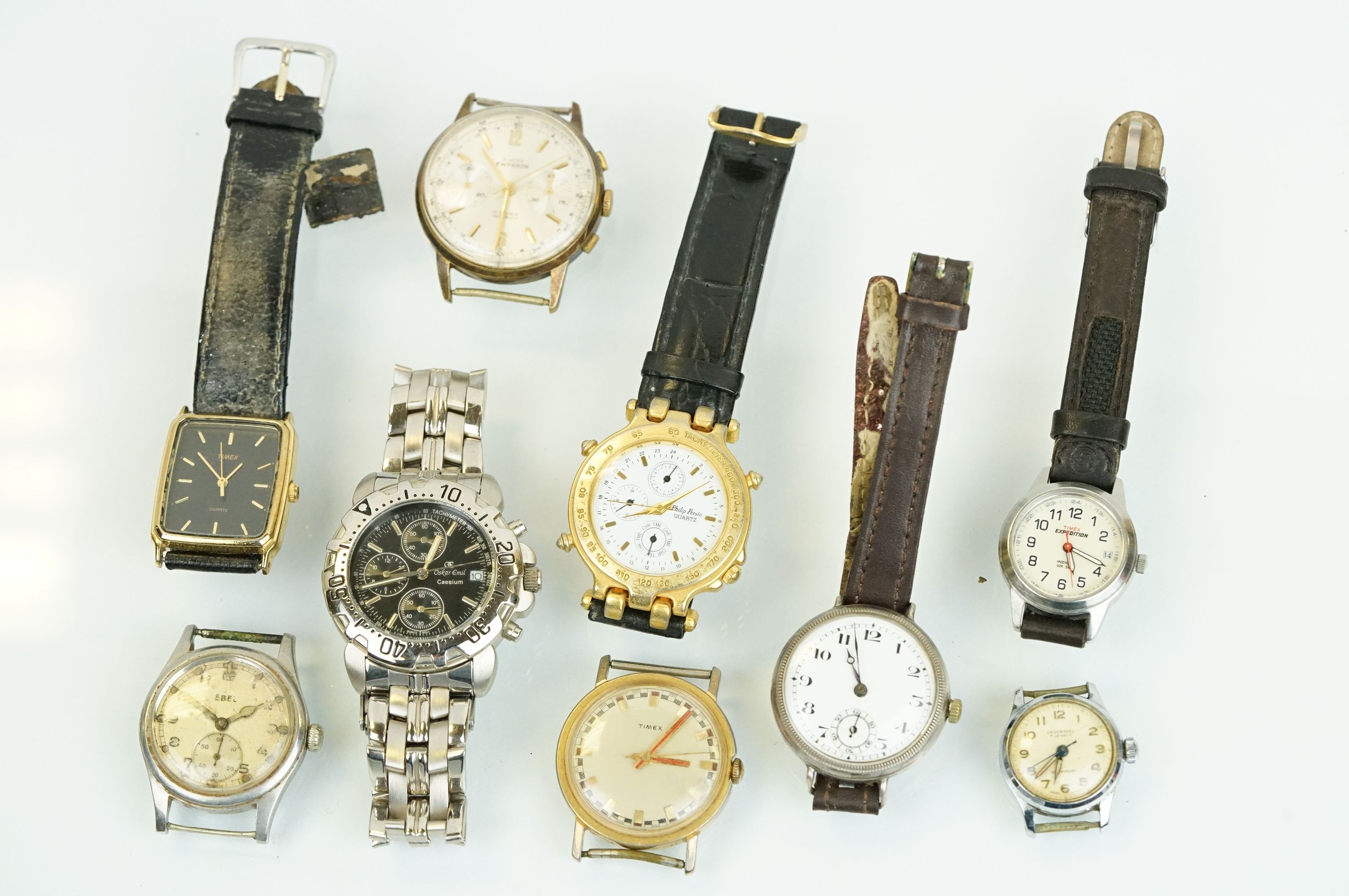 A small group of mechanical and quartz wristwatches to include vintage Ebel (WW2 ATP marked to