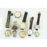 A small group of mechanical and quartz wristwatches to include vintage Ebel (WW2 ATP marked to