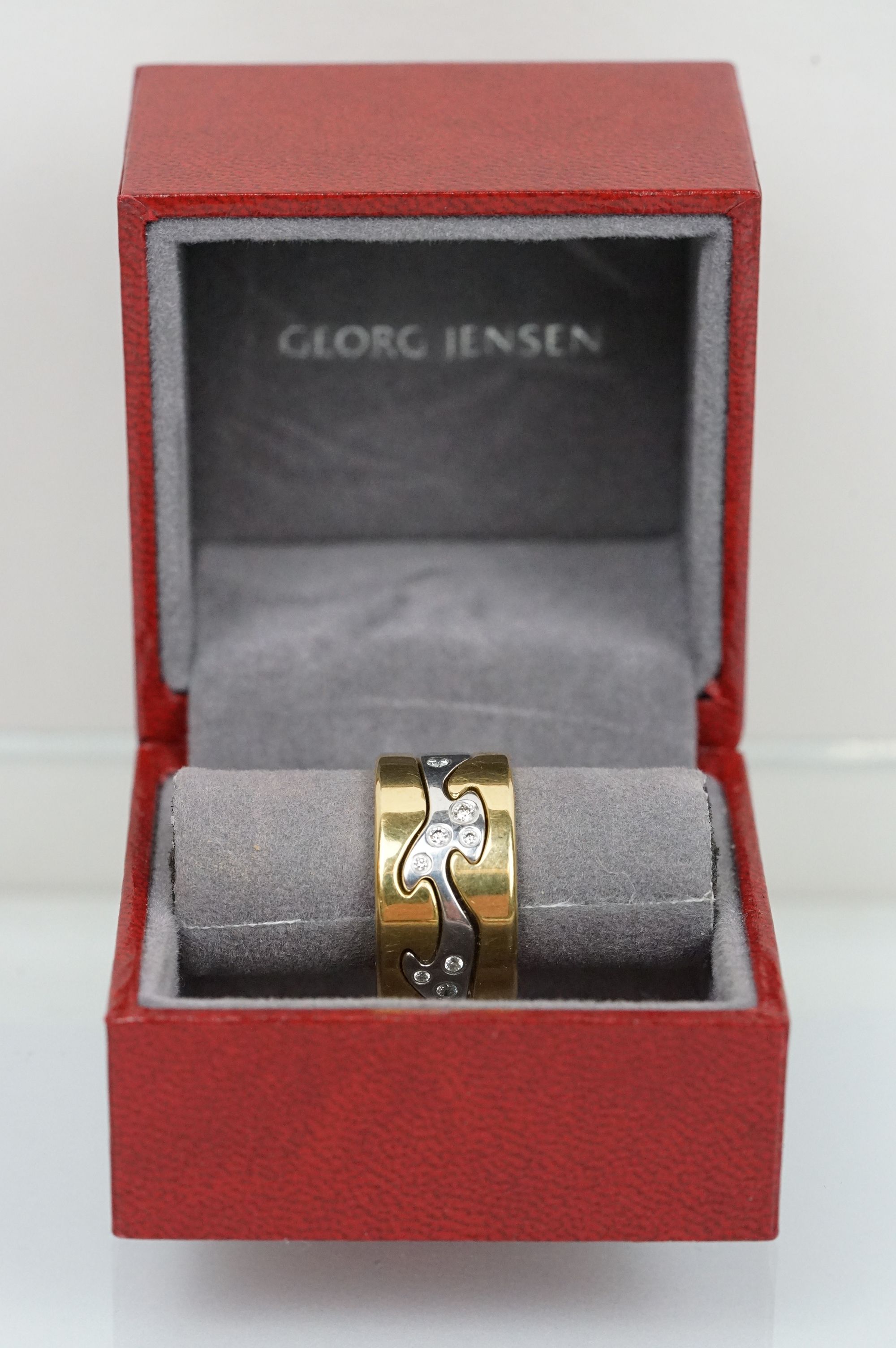 Georg Jensen 18ct gold Fusion three piece ring. The lot consisting of three interlocking 18ct gold - Image 3 of 17