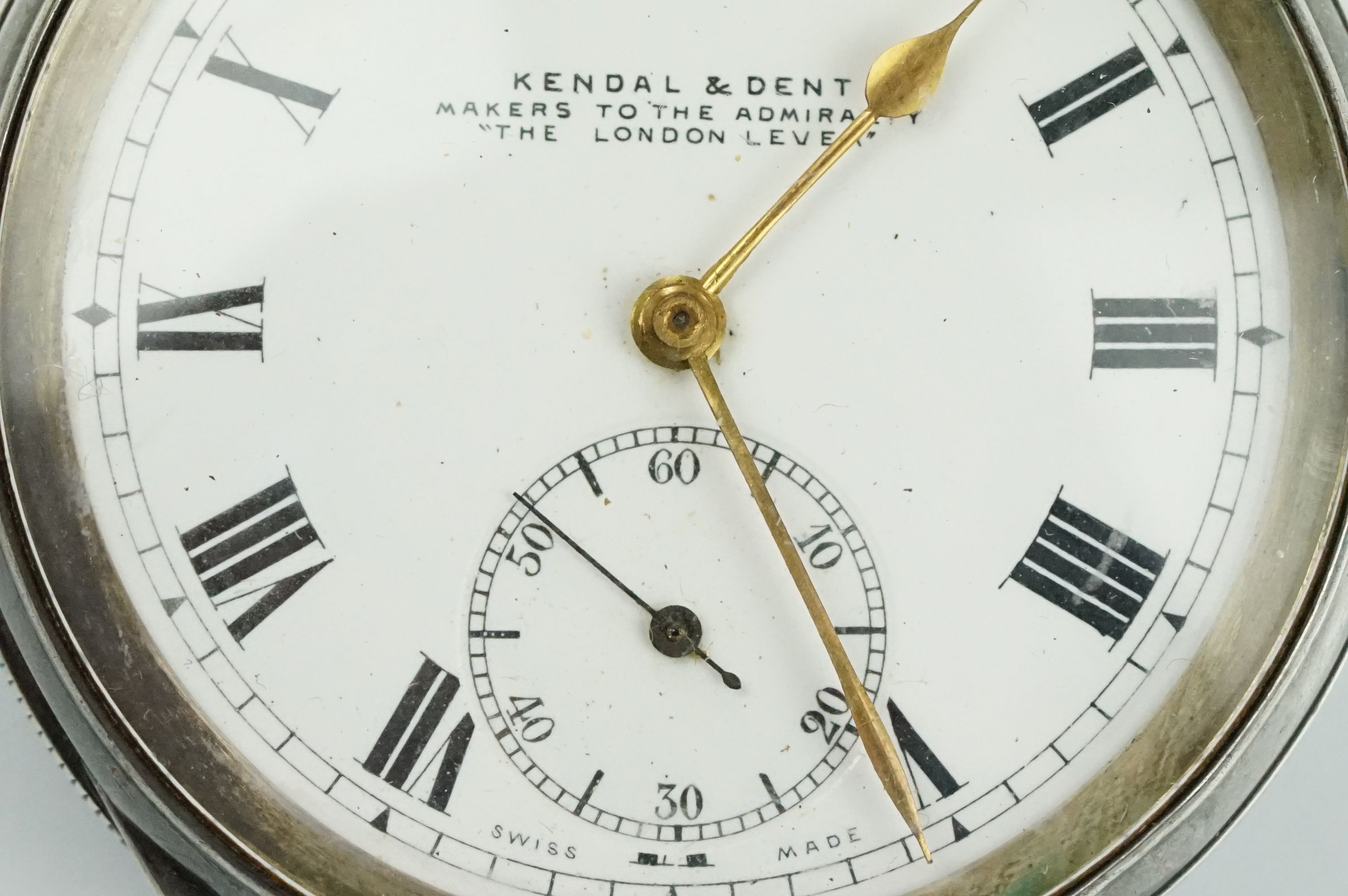 Early 20th Century silver cased open face pocket watch having a white enamelled dial with roman - Image 3 of 15