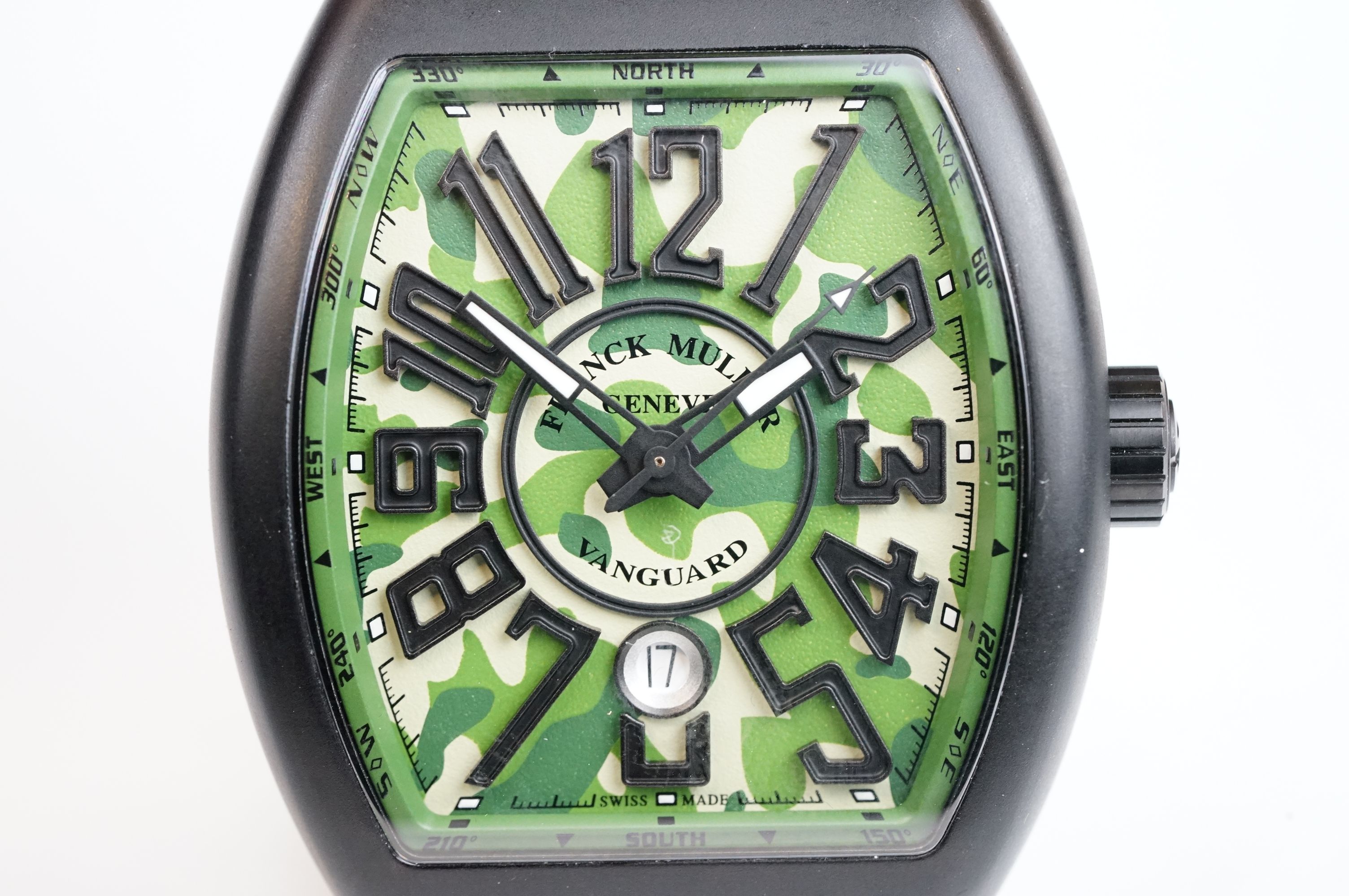 A Franck Muller Geneve 'Camouflage' wrstwatch, black case with black rubber strap, camourflage dial - Bild 2 aus 12