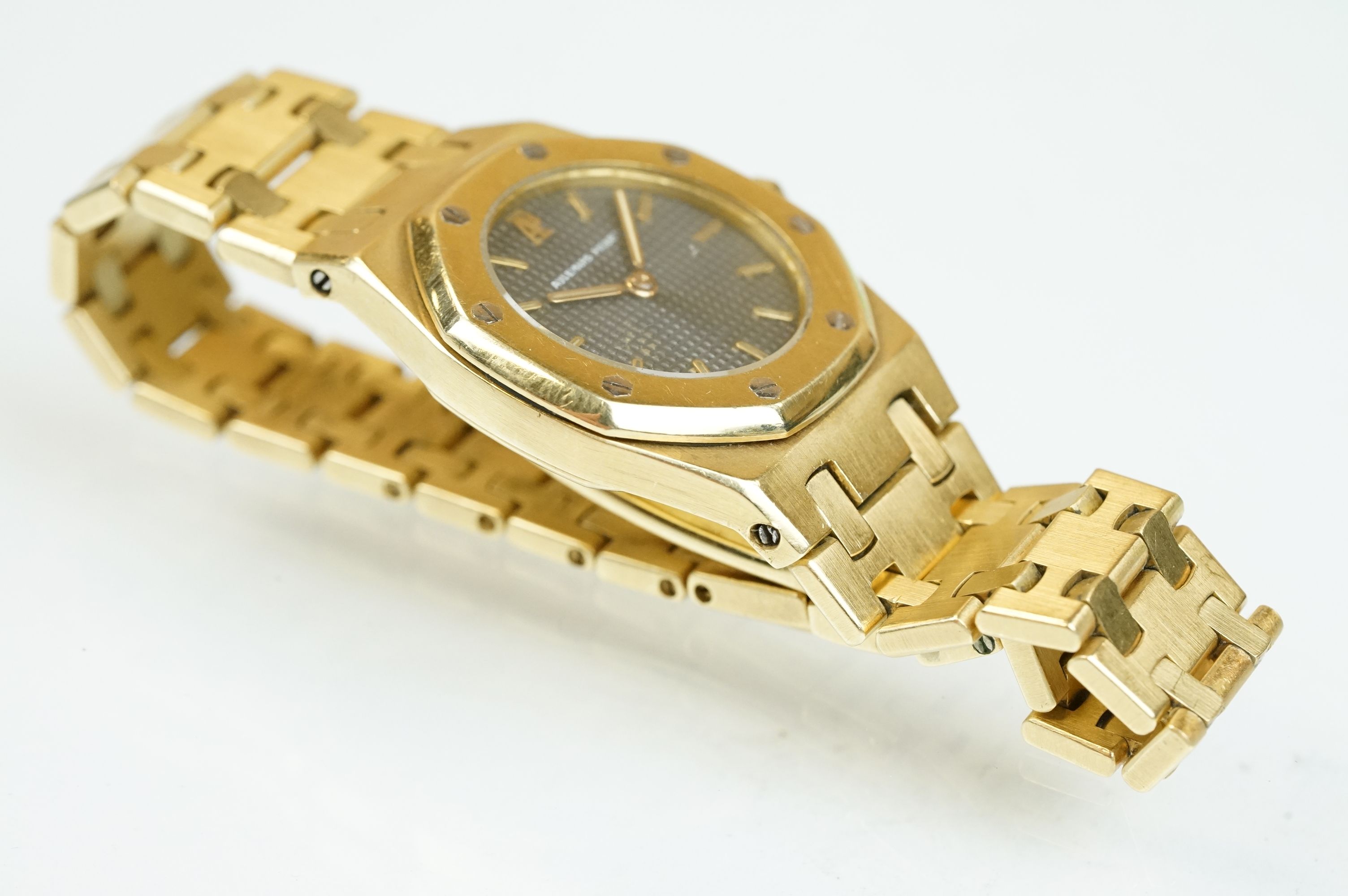 Audemars Piguet 18K gold quartz bracelet watch, fully hallmarked 18ct gold bracelet - Image 4 of 17