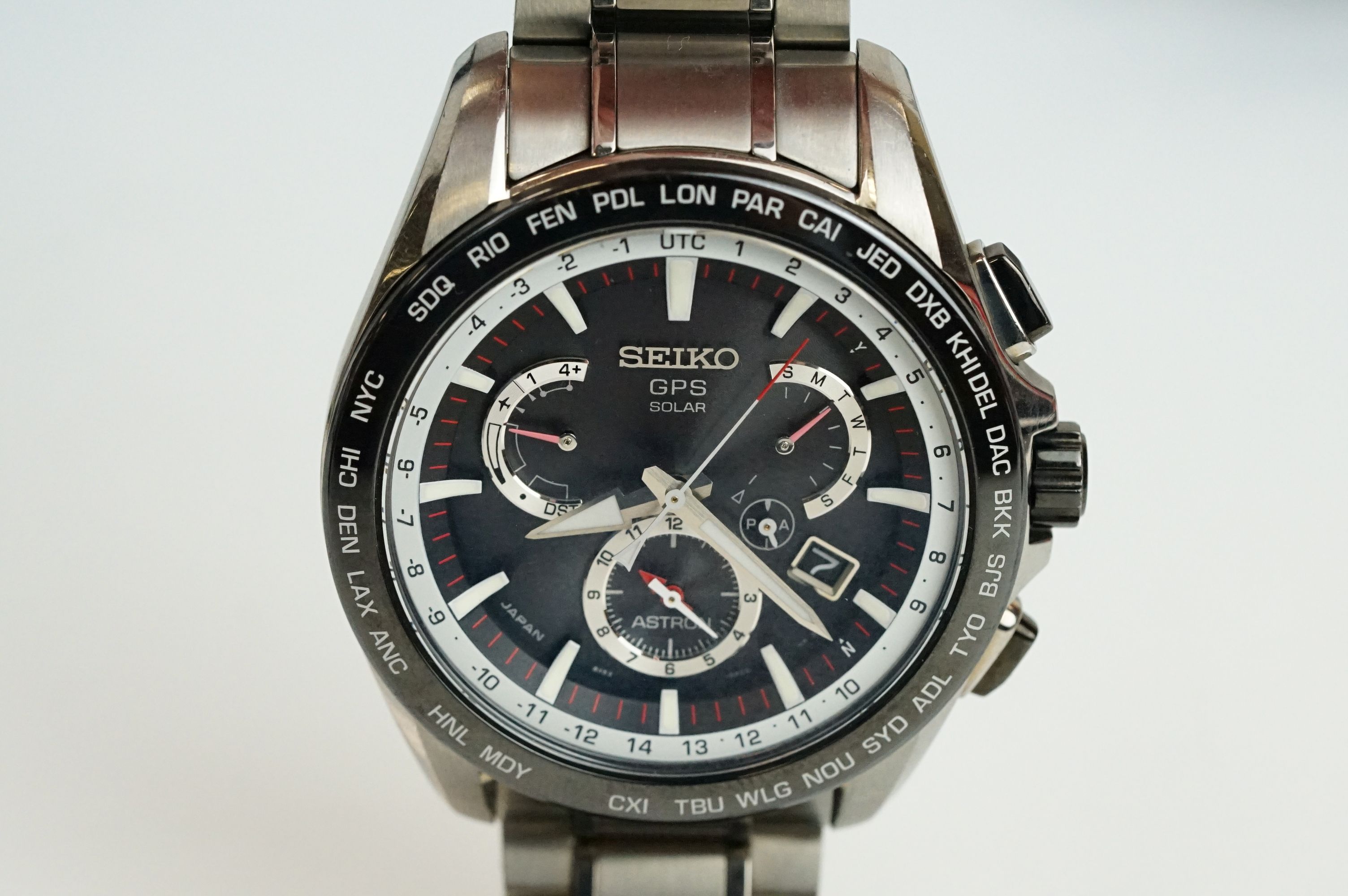 A SEIKO ASTRON 8X53-0AD0-2 Solar GPS Mens Watch, steel cased with original bracelet strap, four - Bild 2 aus 10