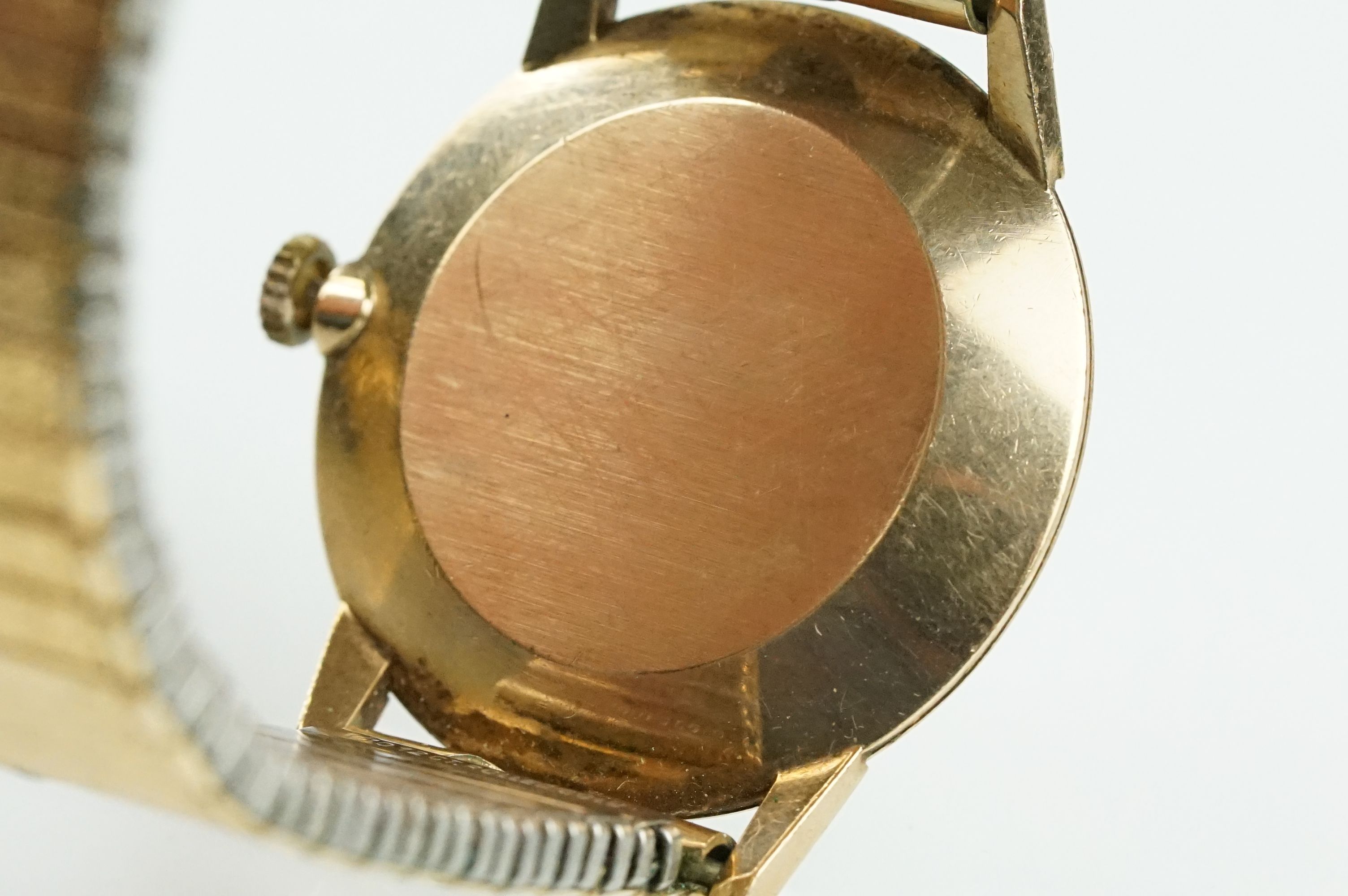 9ct gold vintage Walker wrist watch (hallmarked London 1966) on a stainless steel bracelet strap - Image 9 of 19