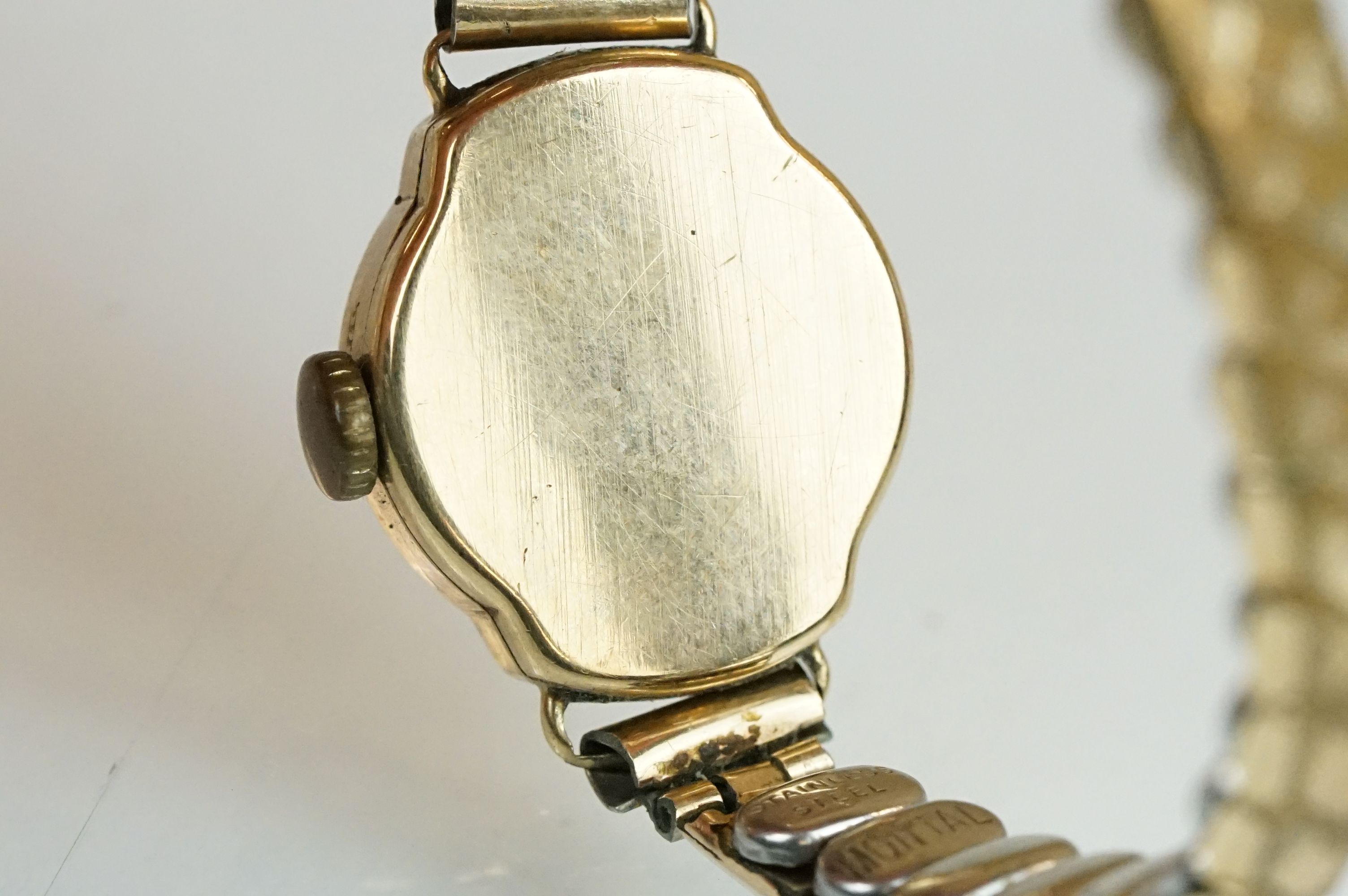 Collection of 9ct gold cased ladies cocktail watches to include Excalibur, Rotary and Lever. All - Image 7 of 12