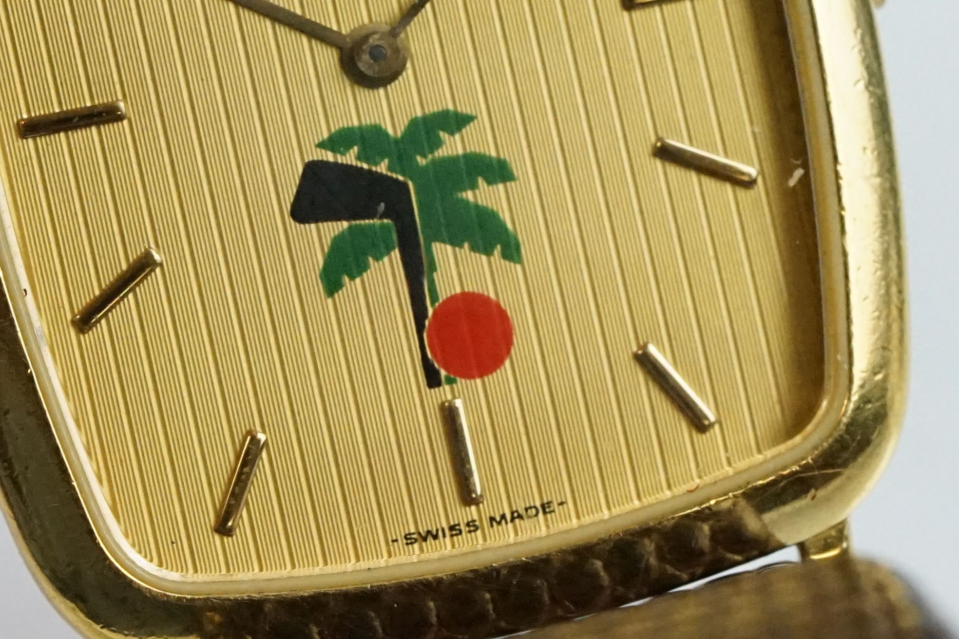 Omega DeVille wrist watch having a rectangular gilt face with baton markers to the chapter ring, - Bild 8 aus 12