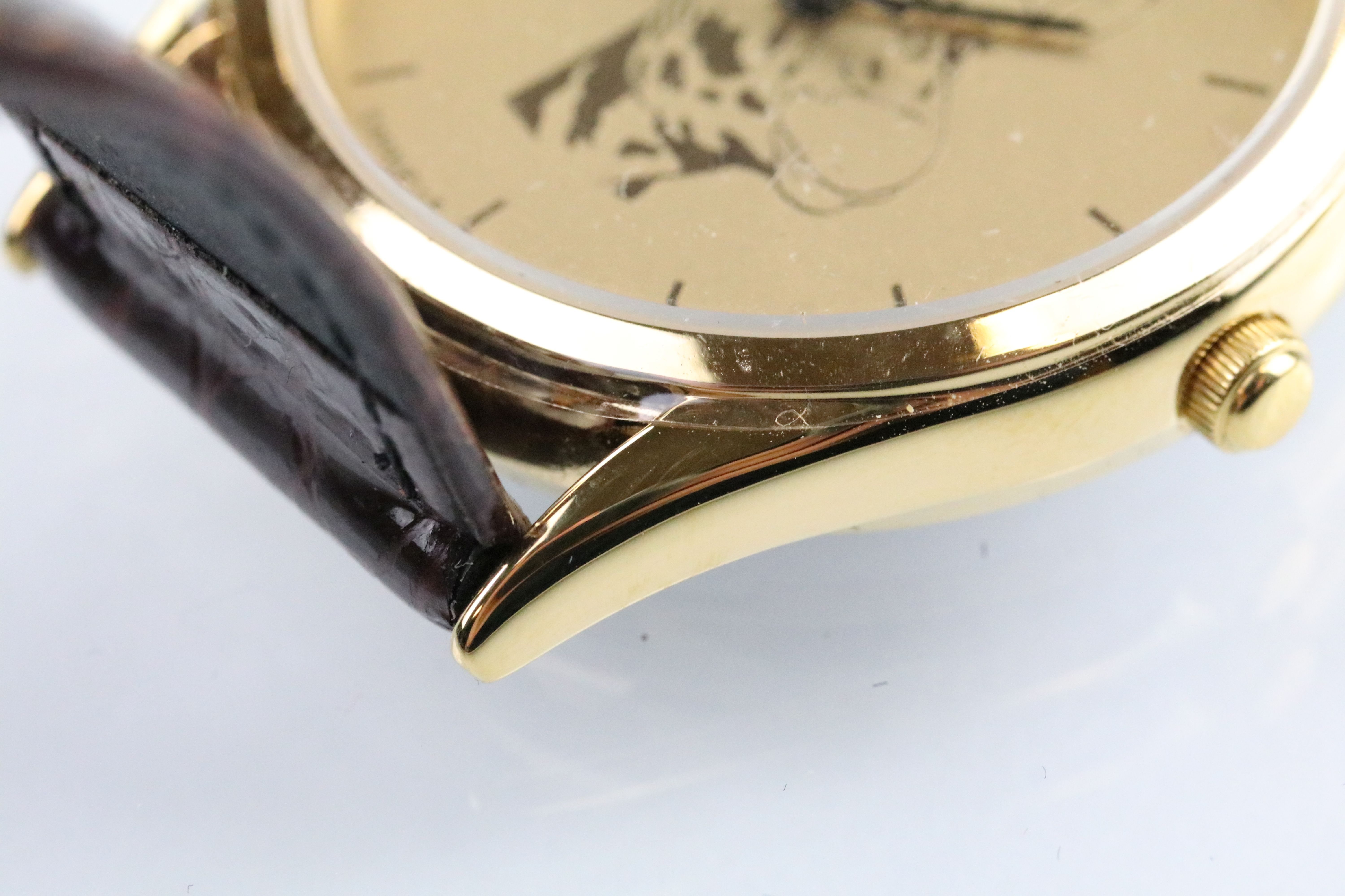 Caravelle by Bulova wrist watch having a round gilt face with baton markings to the chapter ring and - Bild 5 aus 9