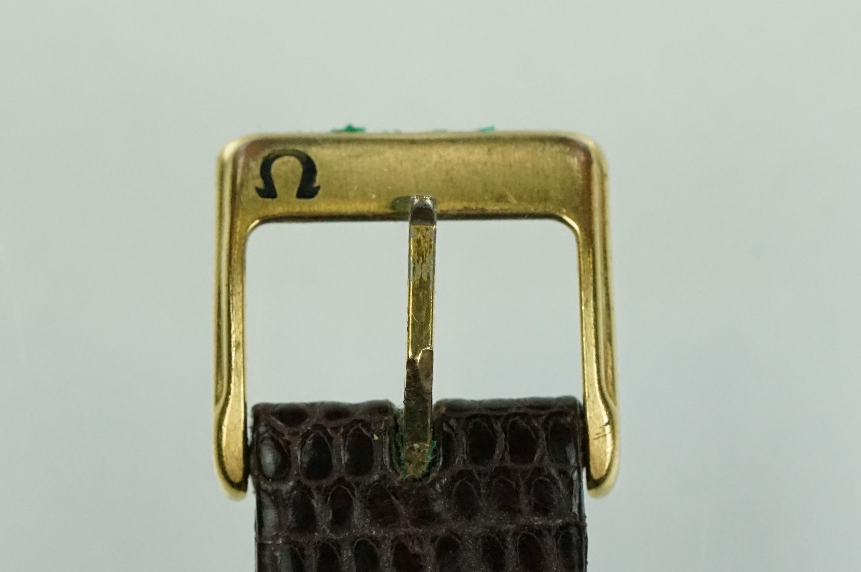Omega DeVille wrist watch having a rectangular gilt face with baton markers to the chapter ring, - Bild 11 aus 12