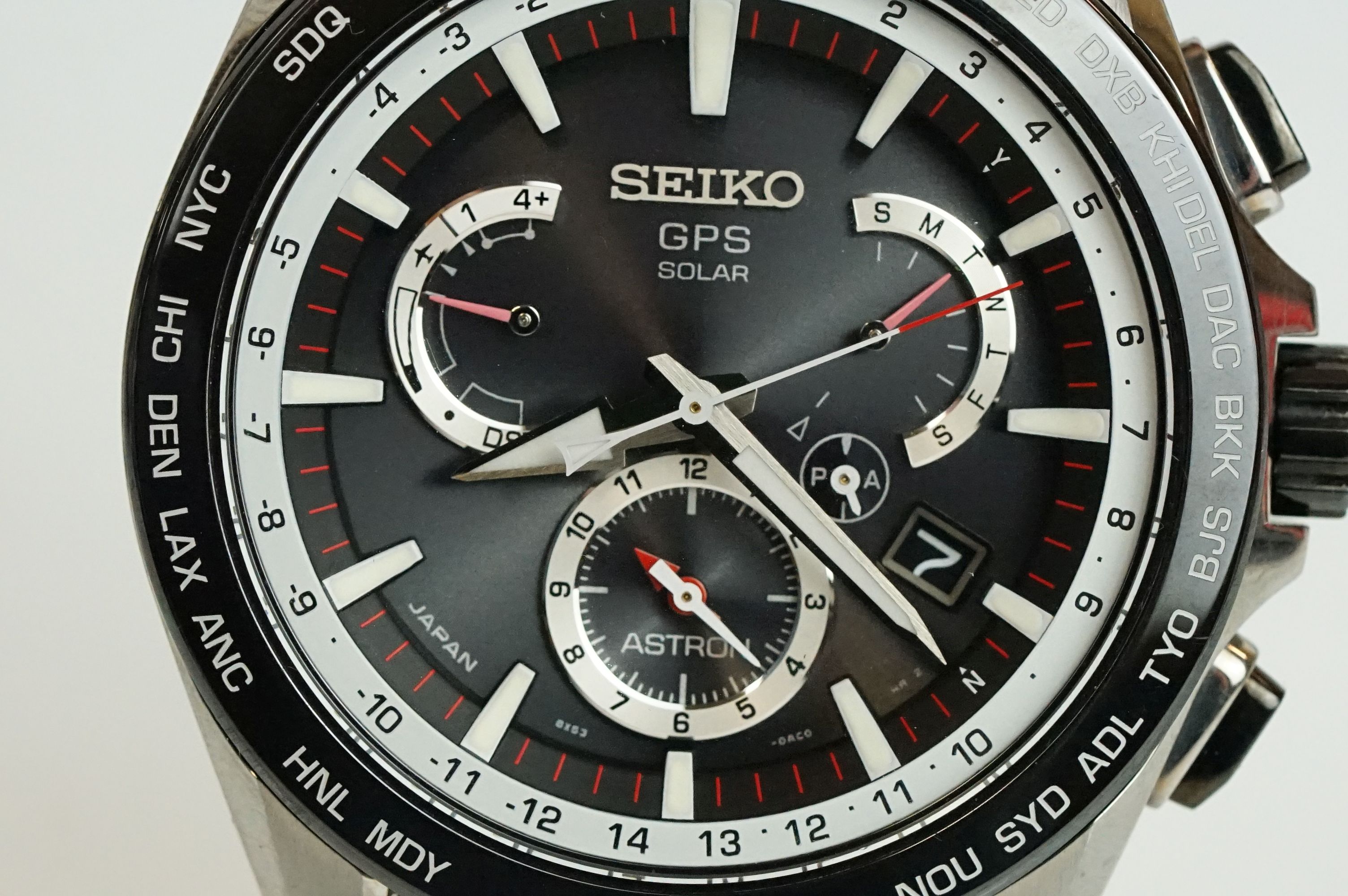 A SEIKO ASTRON 8X53-0AD0-2 Solar GPS Mens Watch, steel cased with original bracelet strap, four - Image 3 of 10