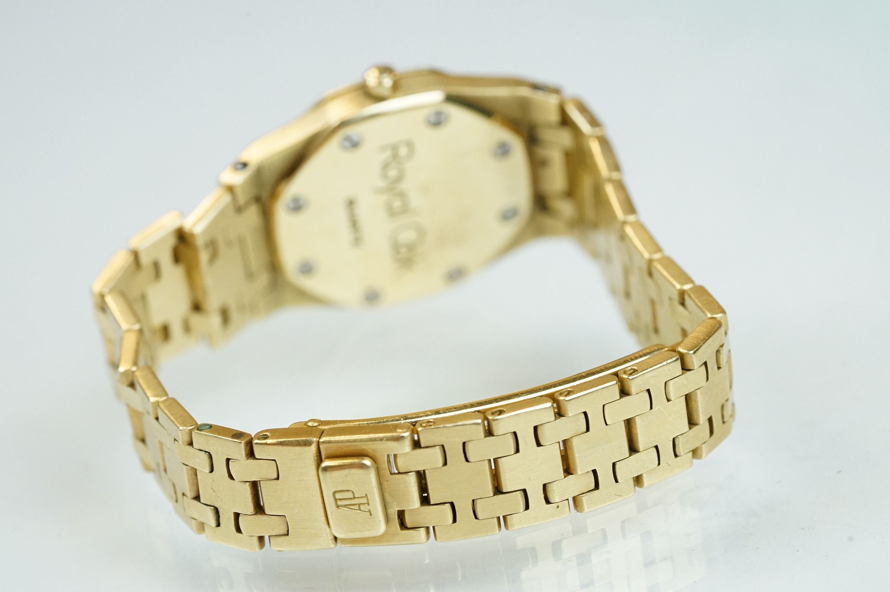 Audemars Piguet 18K gold quartz bracelet watch, fully hallmarked 18ct gold bracelet - Image 9 of 17