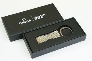 Omega 007 James bond ' No Time to Die' keyring in fitted box with paperwork.