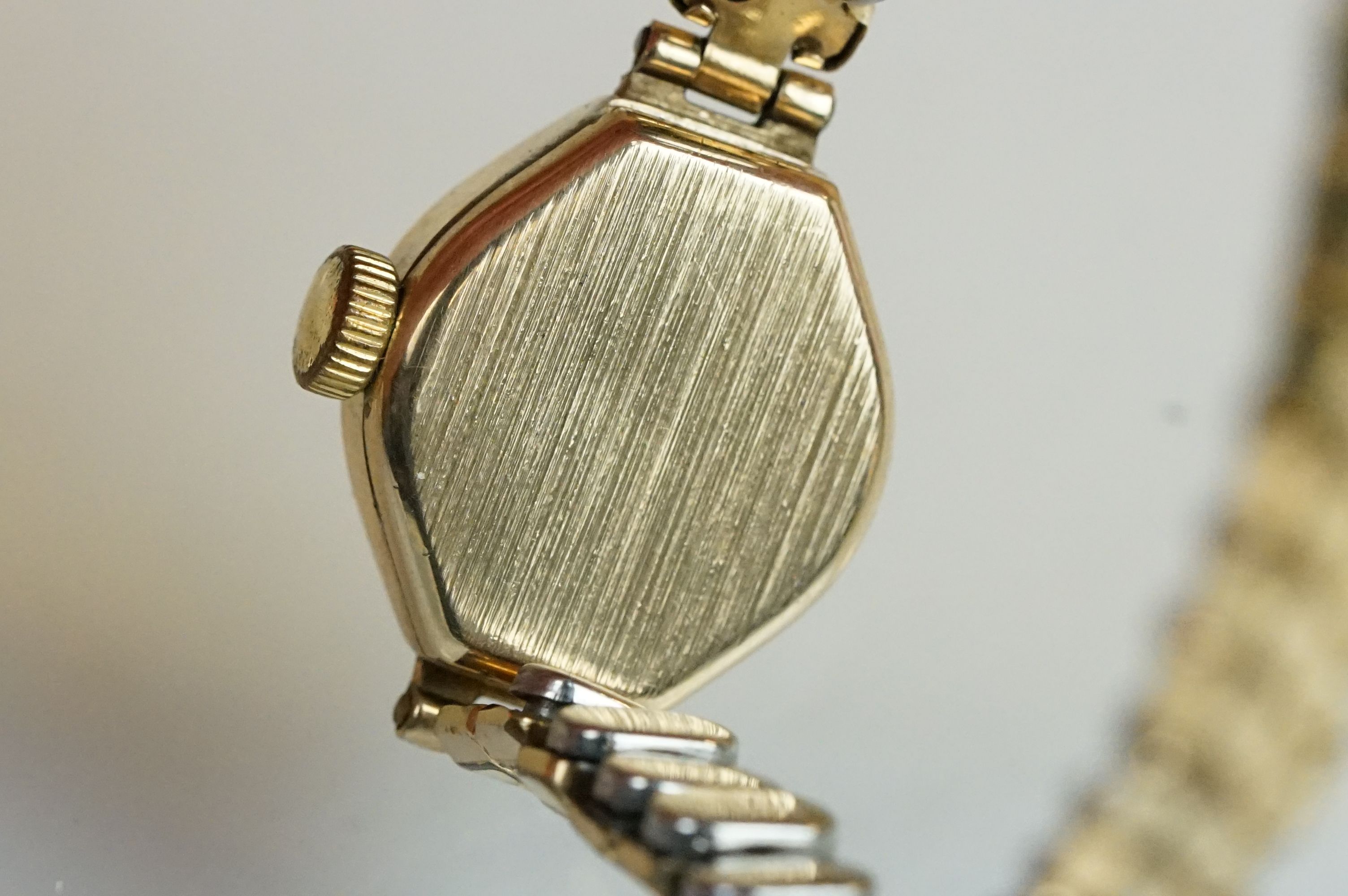 Collection of 9ct gold cased ladies cocktail watches to include Excalibur, Rotary and Lever. All - Image 3 of 12