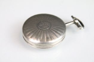 Early 19th Century George III silver hallmarked novelty vinaigrette in the form of a full hunter