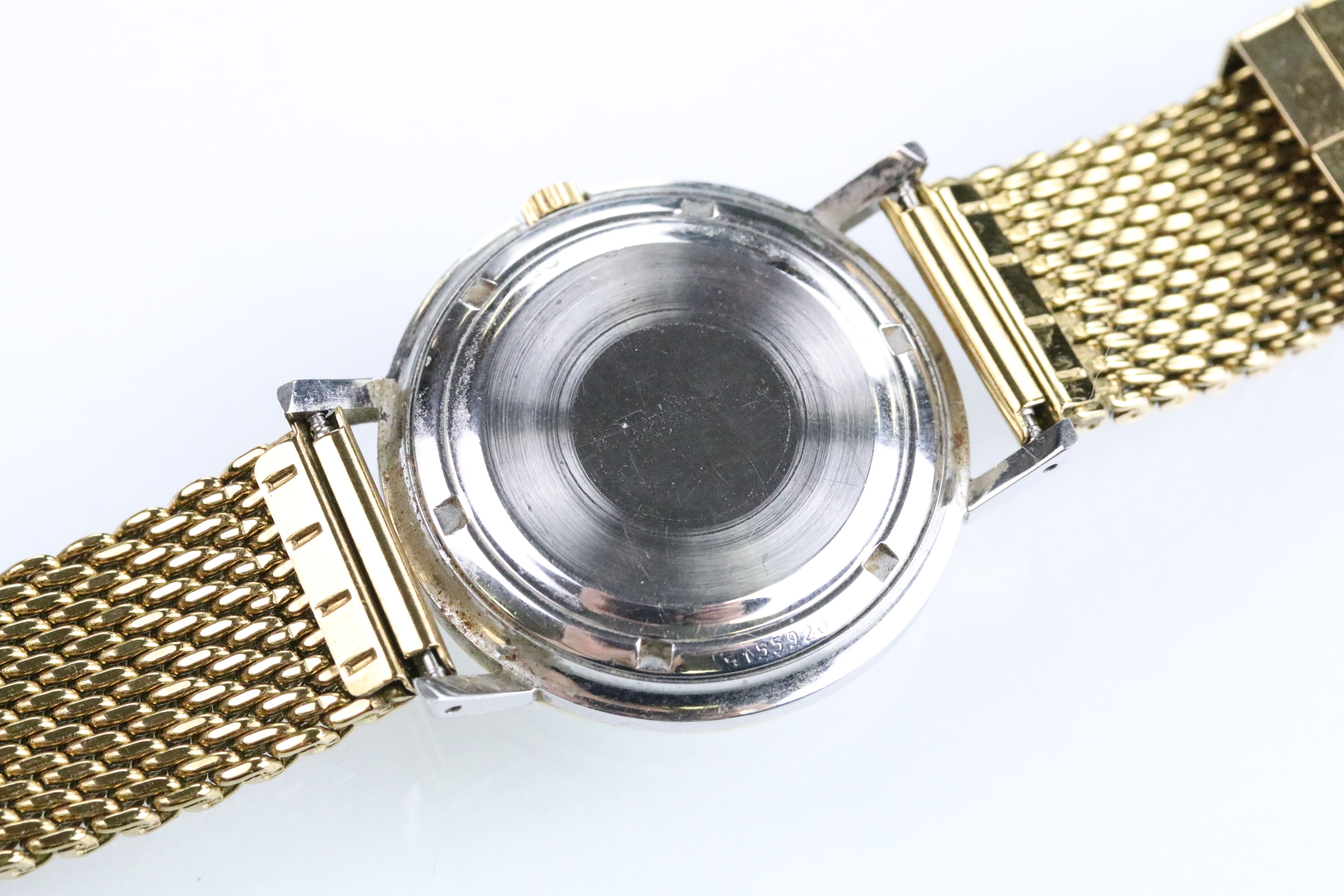 1960s vintage Eterna-matic 'Centenaire 61' wrist watch. The watch having a round face with gilt - Image 7 of 8