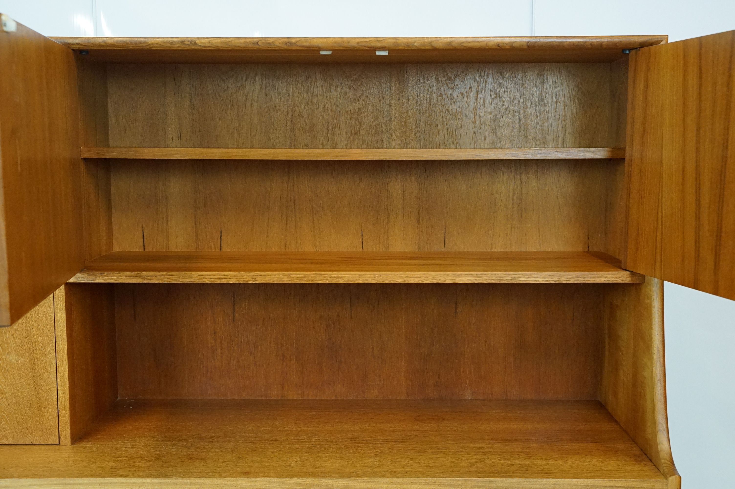 G Plan teak sideboard, with cupboards above two long drawers and a further cupboard, with maker's - Image 4 of 16