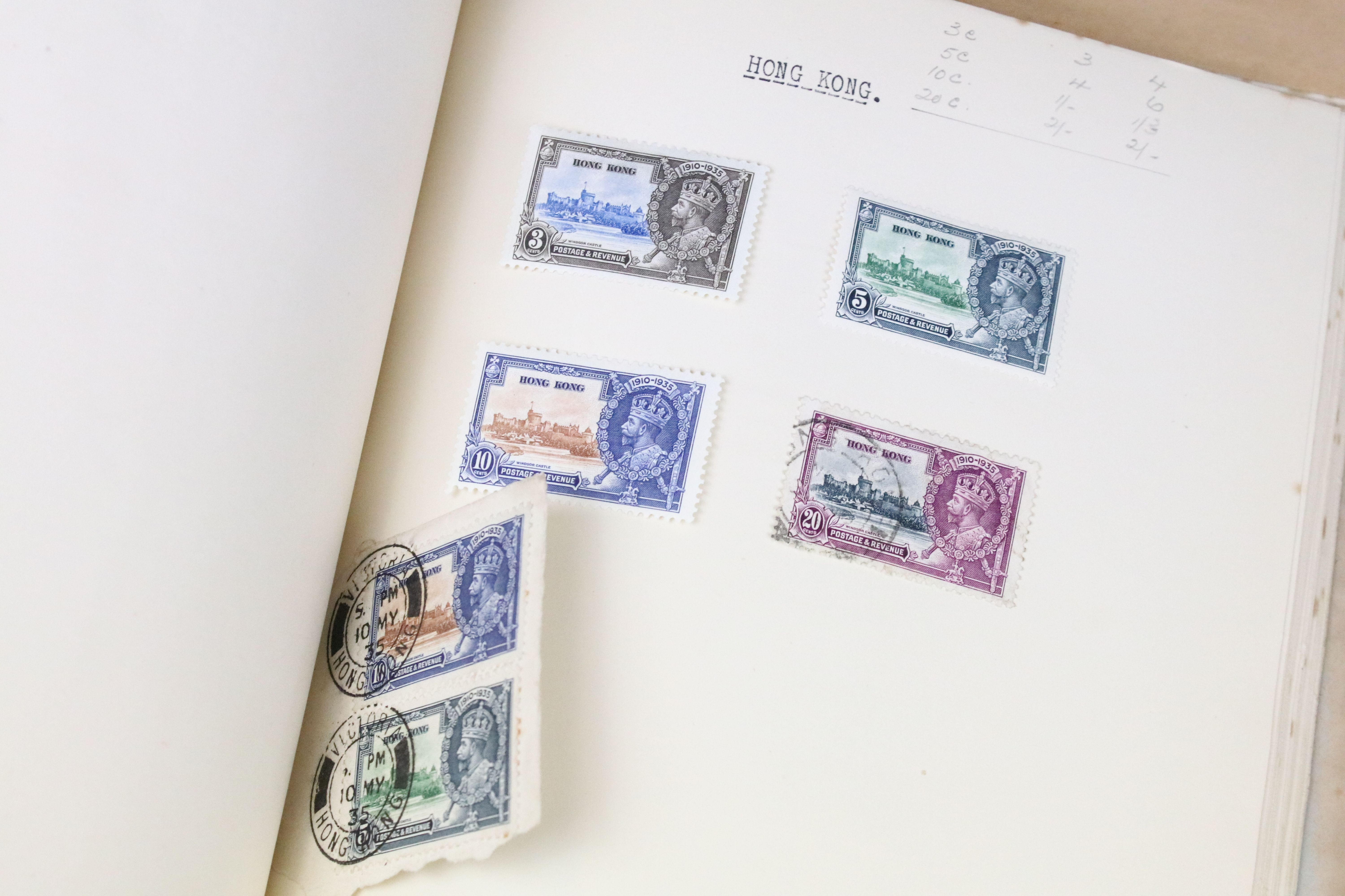 A stamp album containing stamps marking the silver jubilee of King George V from the UK and - Image 17 of 18