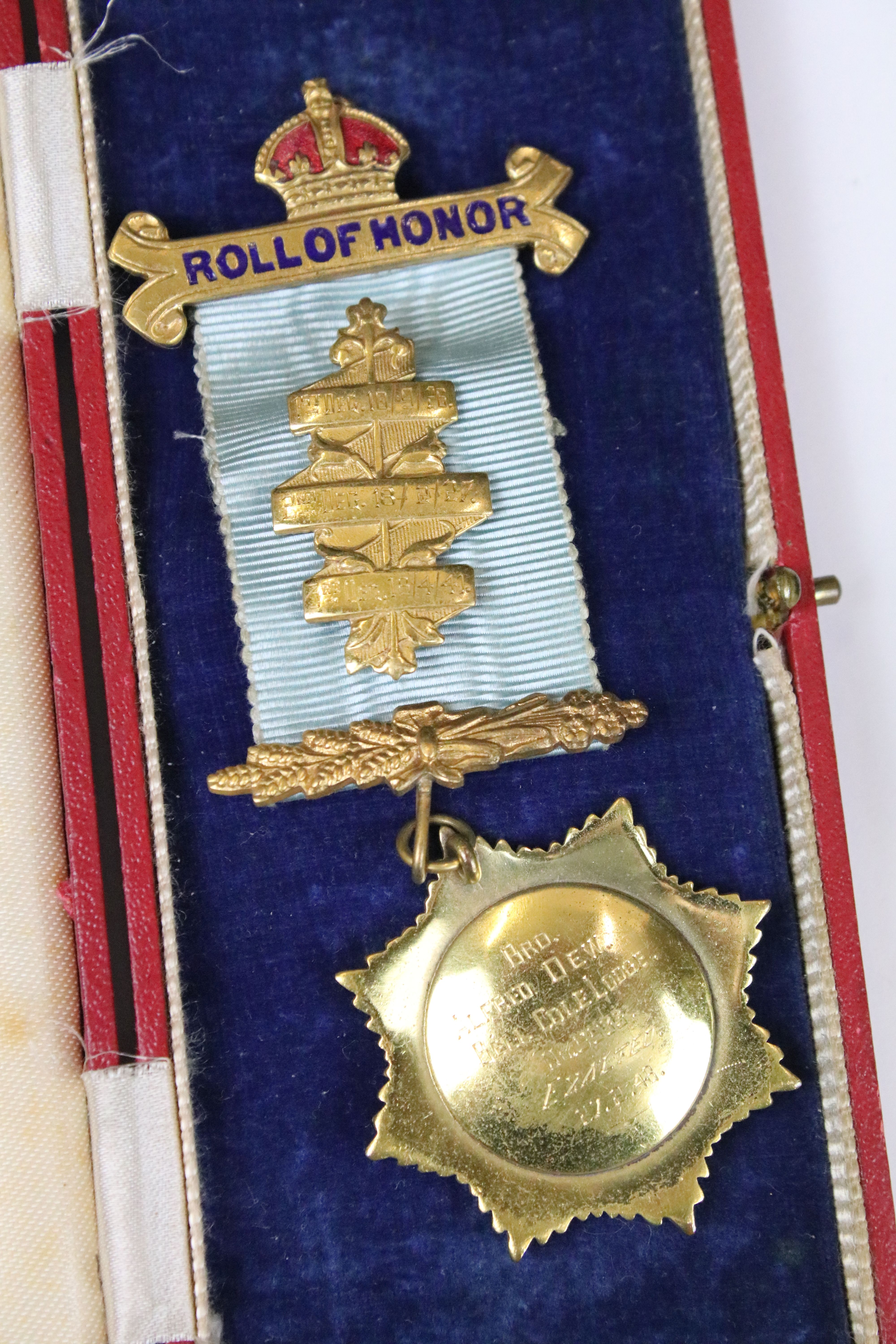 A selection of R.A.O.B. medals / jewels to include silver example together with a full size M.B.E. - Image 6 of 6