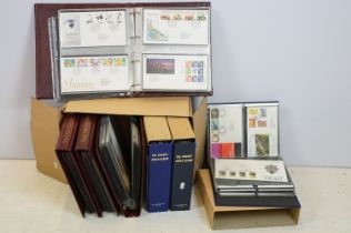 Large collection of first day covers housed within seven albums, to include 4 x Royal Mail albums
