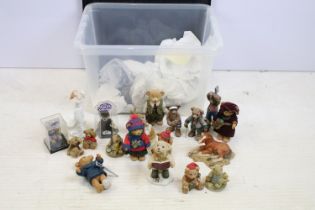 Collection of miniature teddy bears & teddy bear ornaments (featuring Gilde Handwerk, Bauer & Russ),